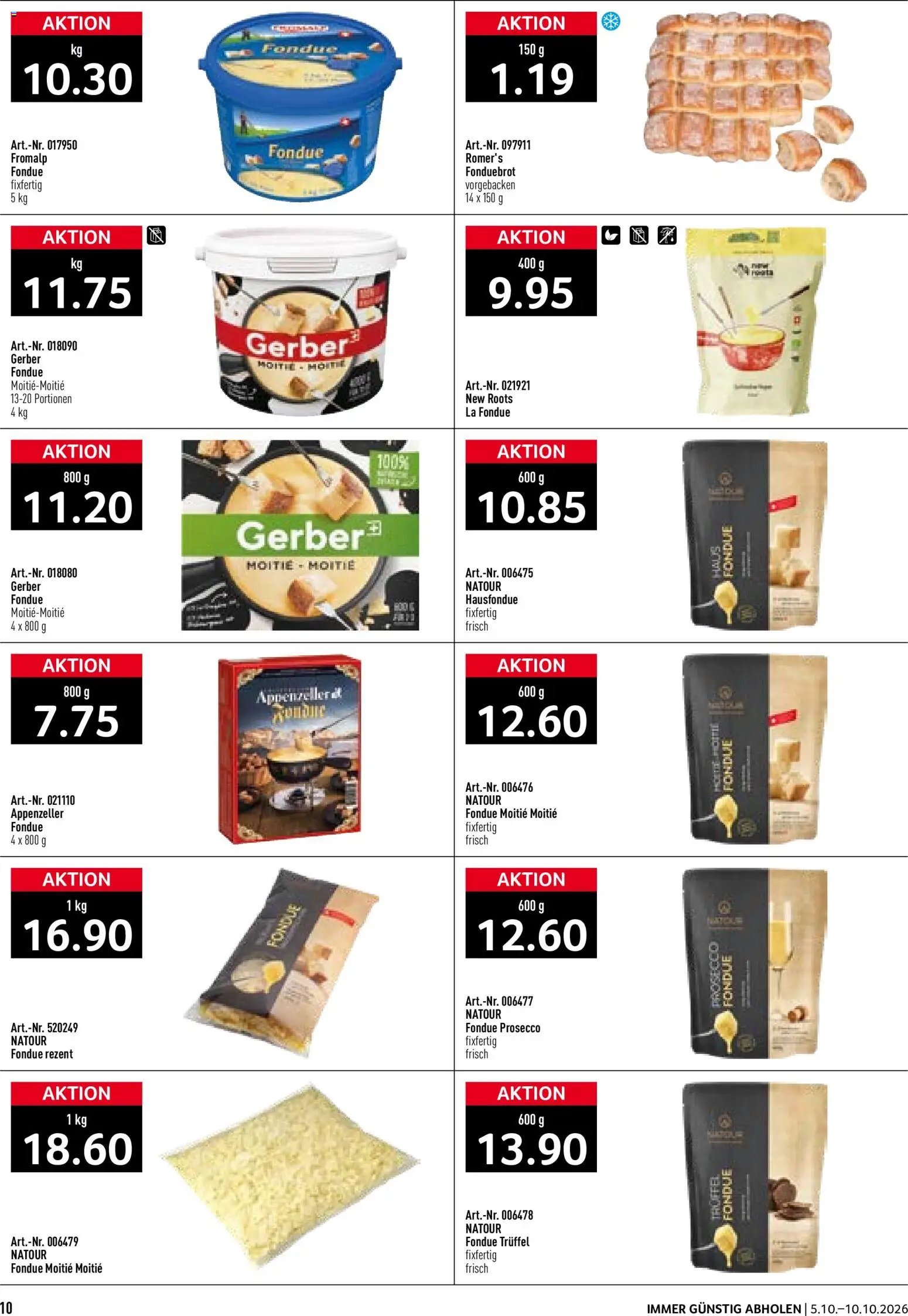 Prodega aktionen Fondue/Raclette