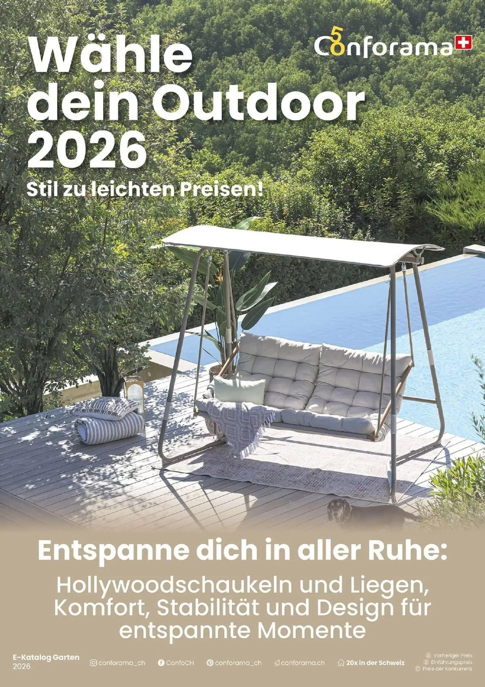 Conforama aktionen Sonnenliege & Hängesessel