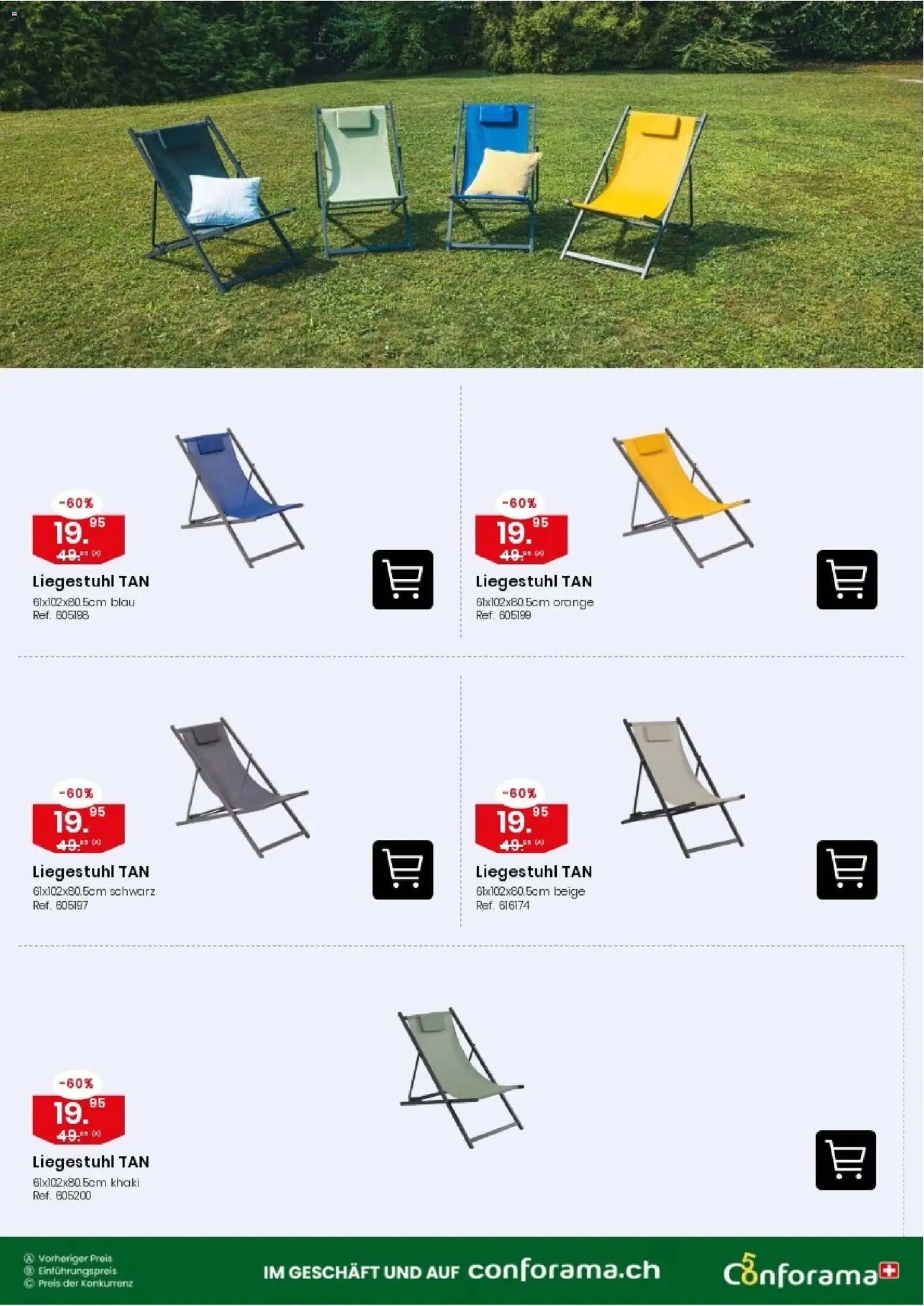 Conforama aktionen Sonnenliege & Hängesessel