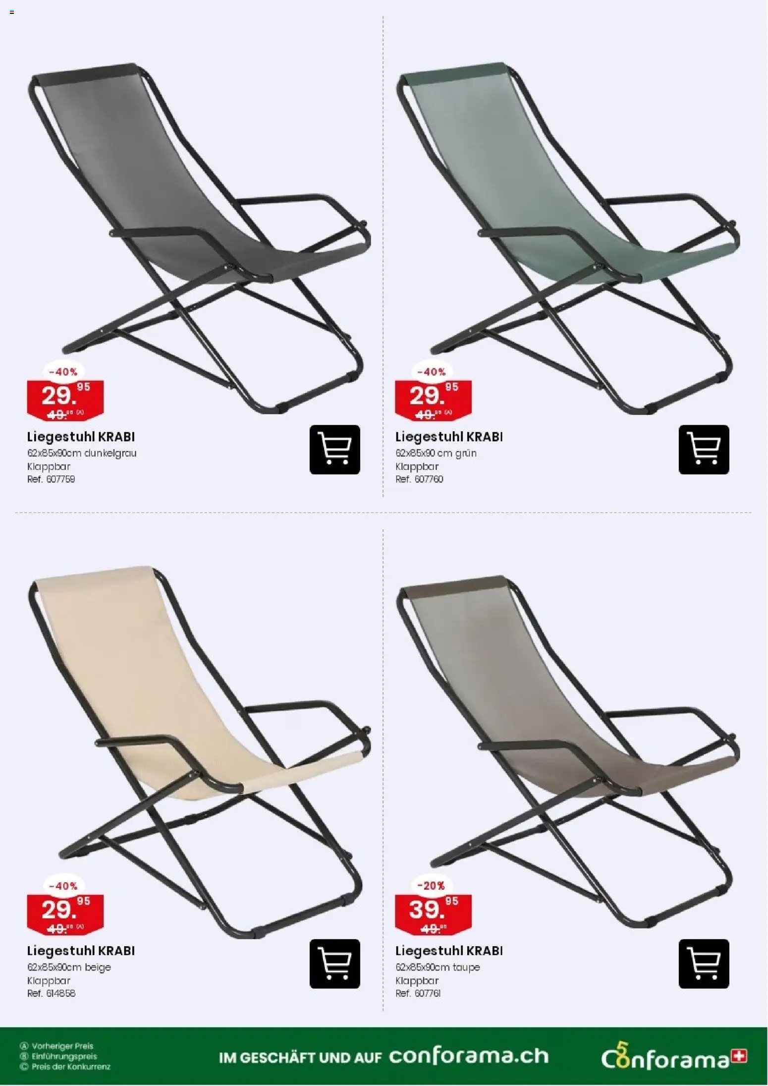 Conforama aktionen Sonnenliege & Hängesessel