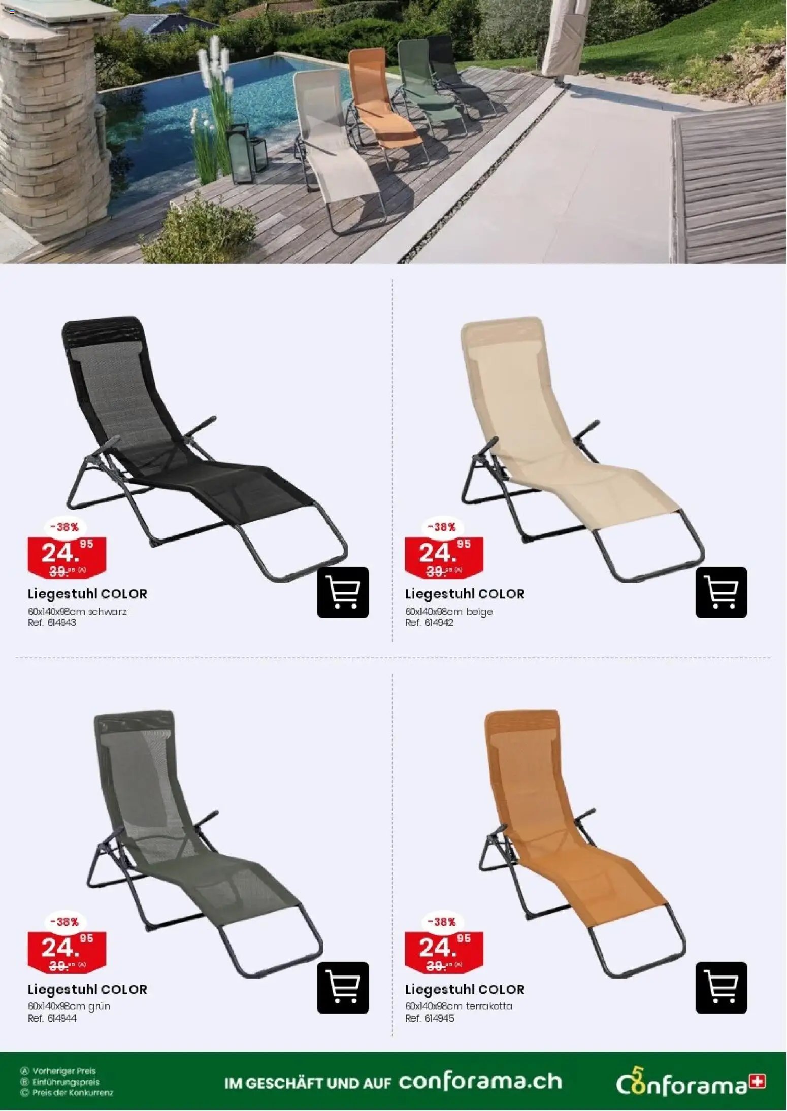 Conforama aktionen Sonnenliege & Hängesessel