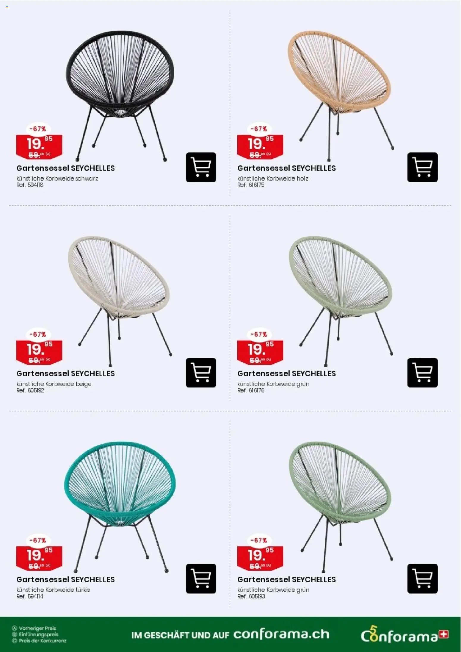Conforama aktionen Sonnenliege & Hängesessel