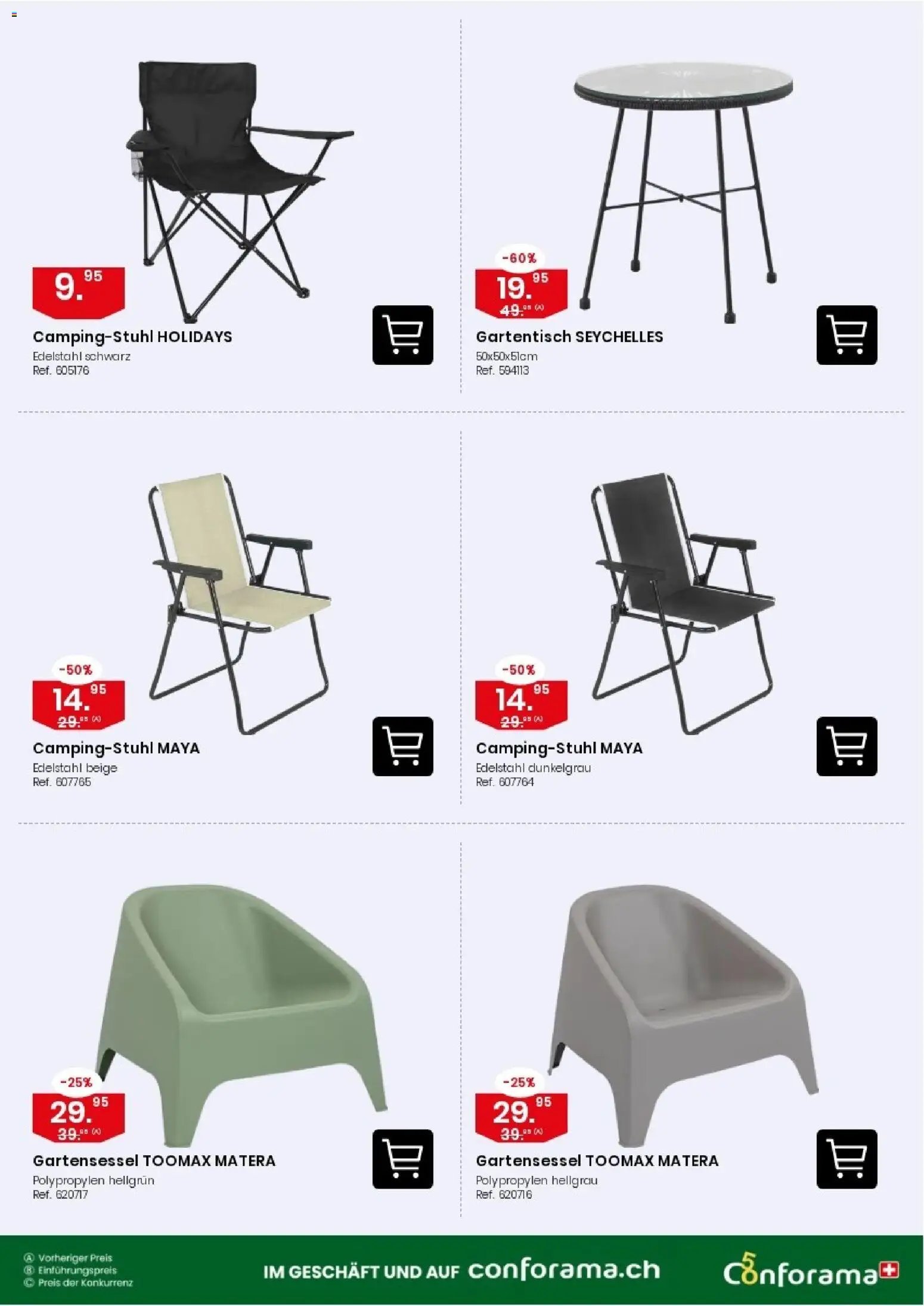 Conforama aktionen Sonnenliege & Hängesessel