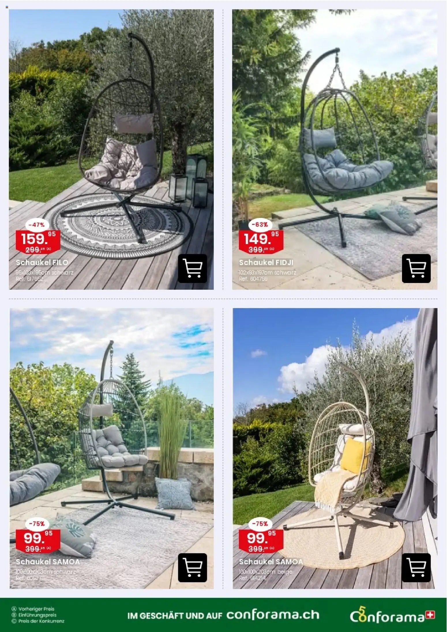 Conforama aktionen Sonnenliege & Hängesessel