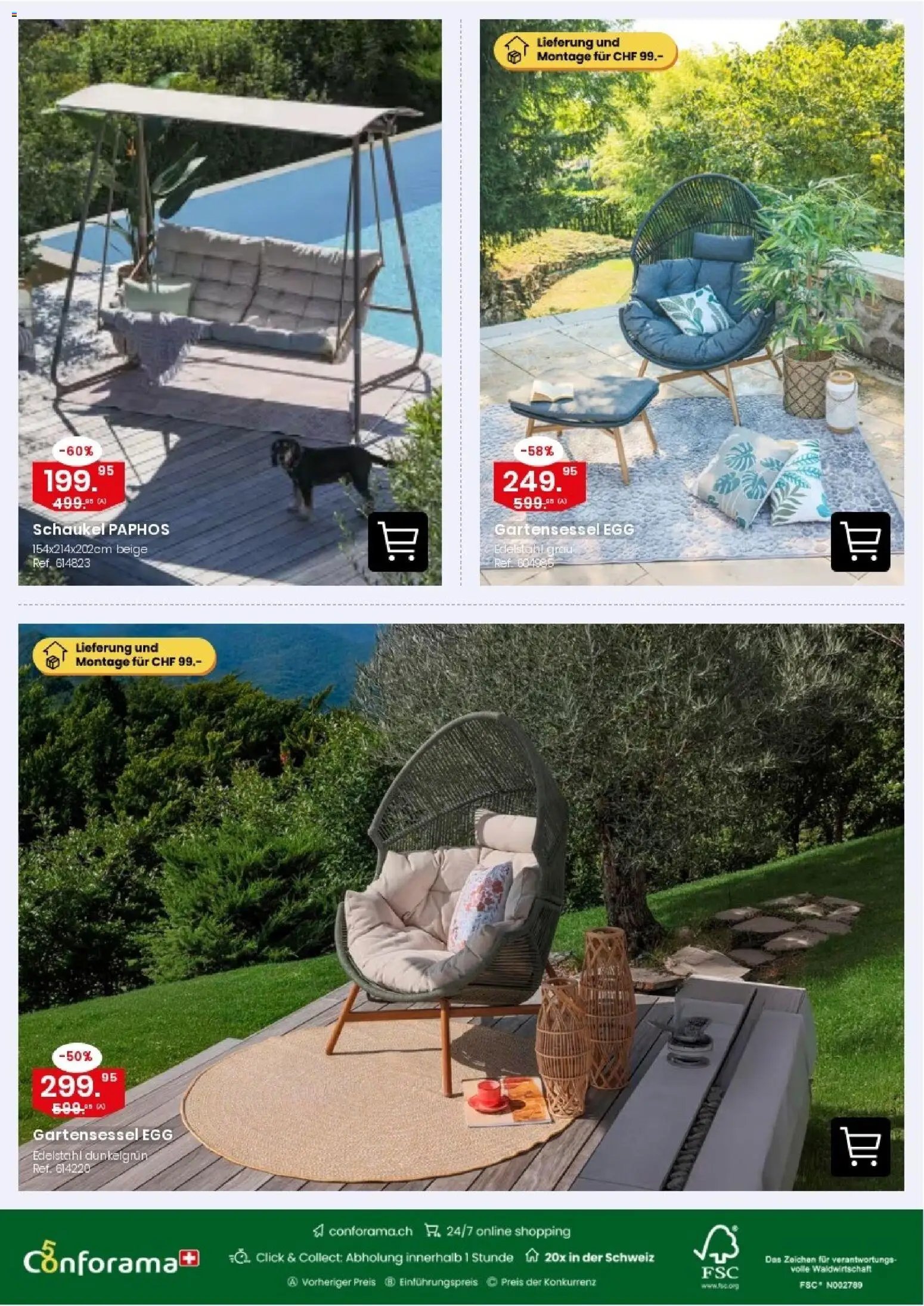Conforama aktionen Sonnenliege & Hängesessel