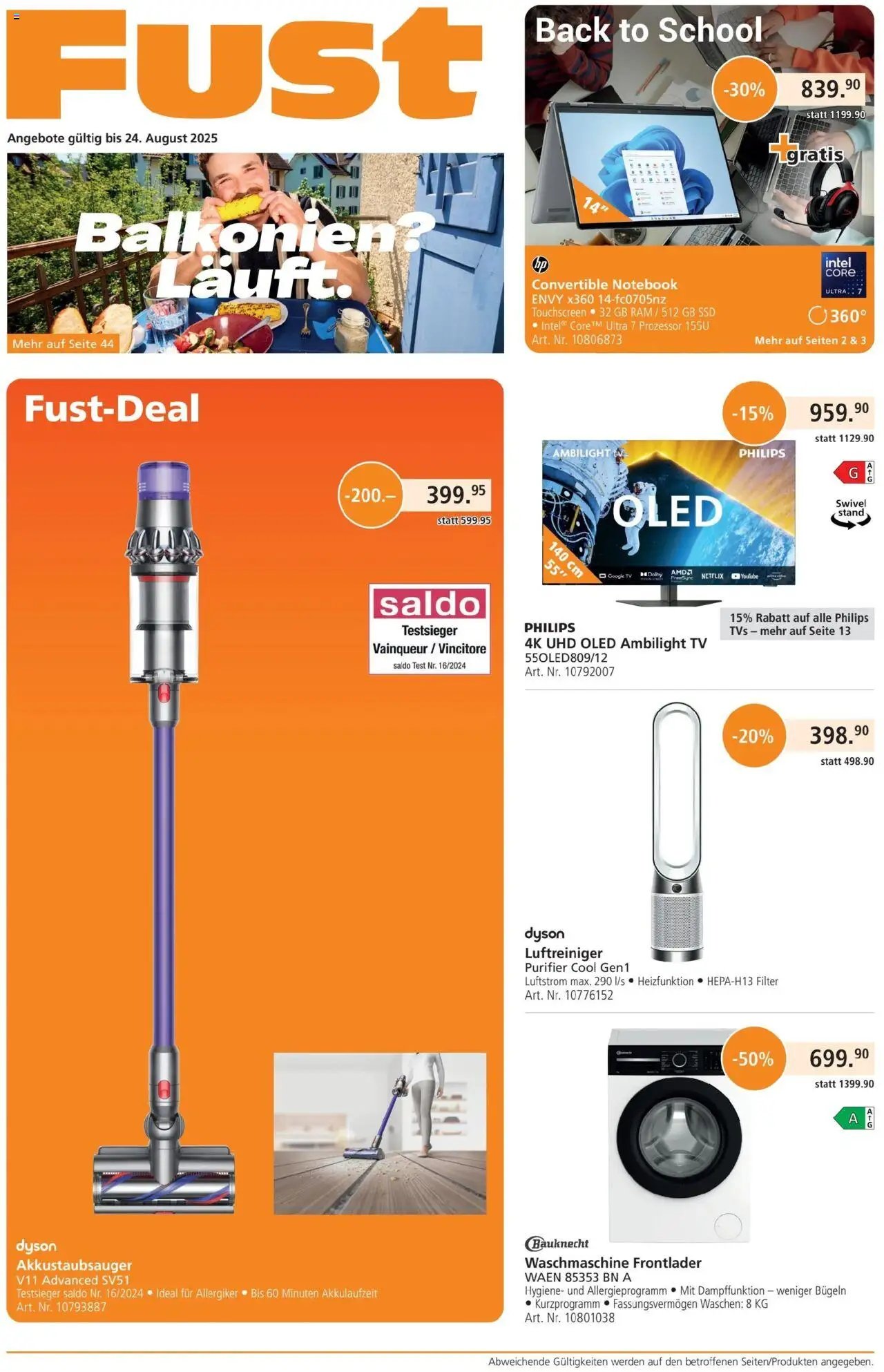 Fust Aktionen (2025-07-28 - 2025-08-24)