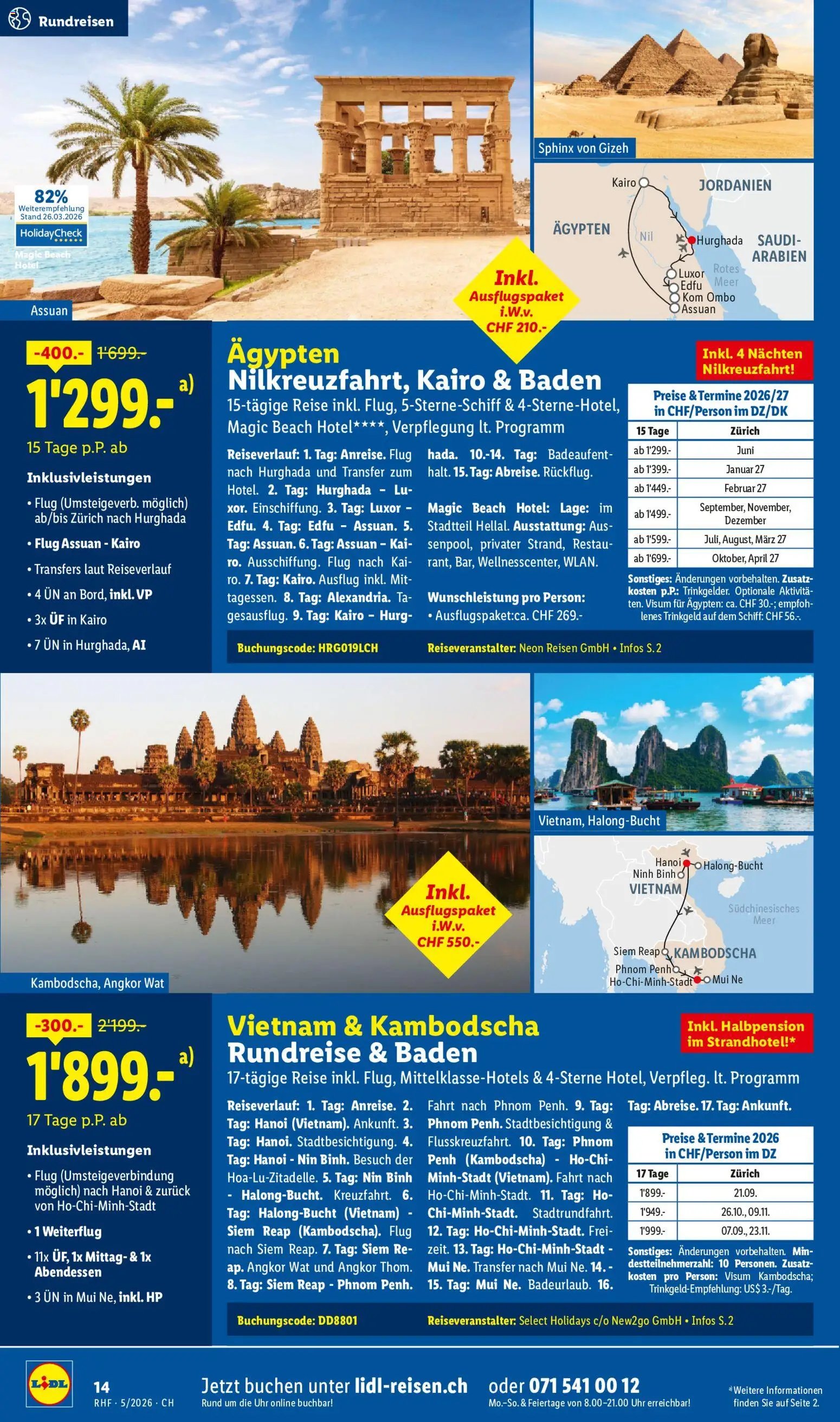 Lidl Aktionen Reisen (2026-04-29 - 2026-05-31)