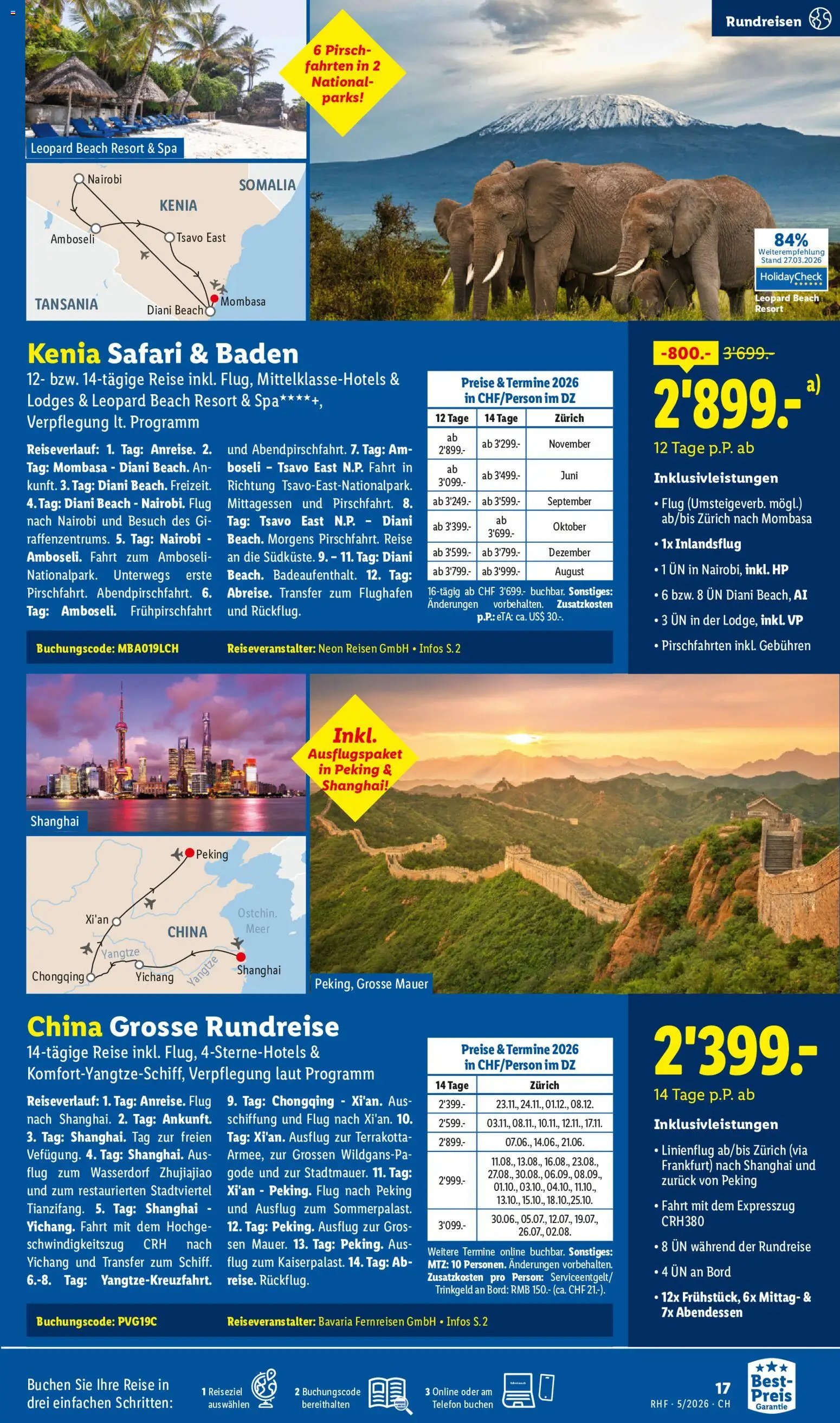 Lidl Aktionen Reisen (2026-04-29 - 2026-05-31)