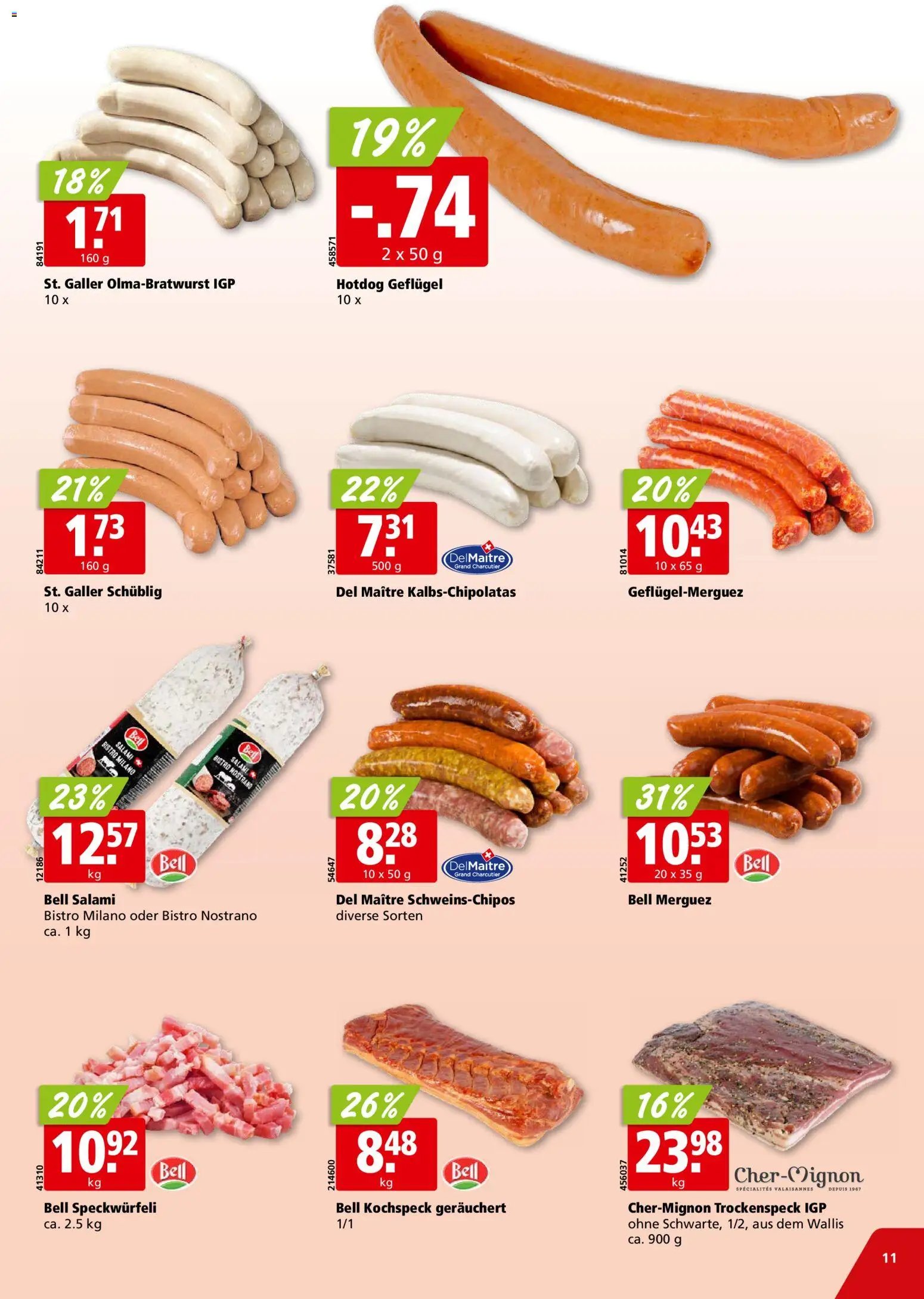 Aligro aktionen Chavannes, Matran, Genf, Sitten