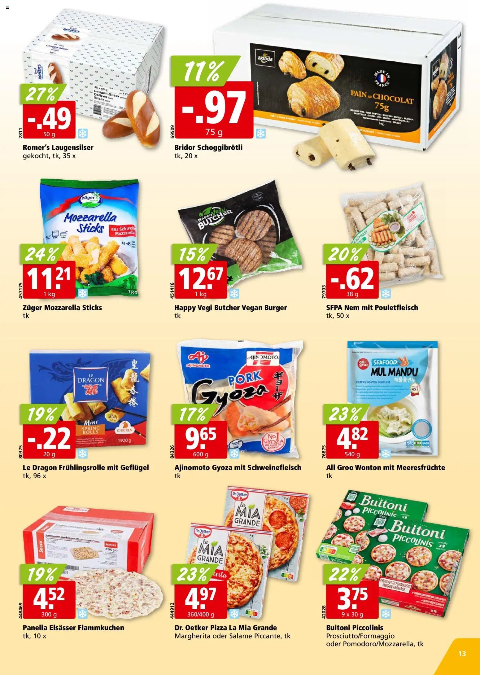 Aligro aktionen Chavannes, Matran, Genf, Sitten