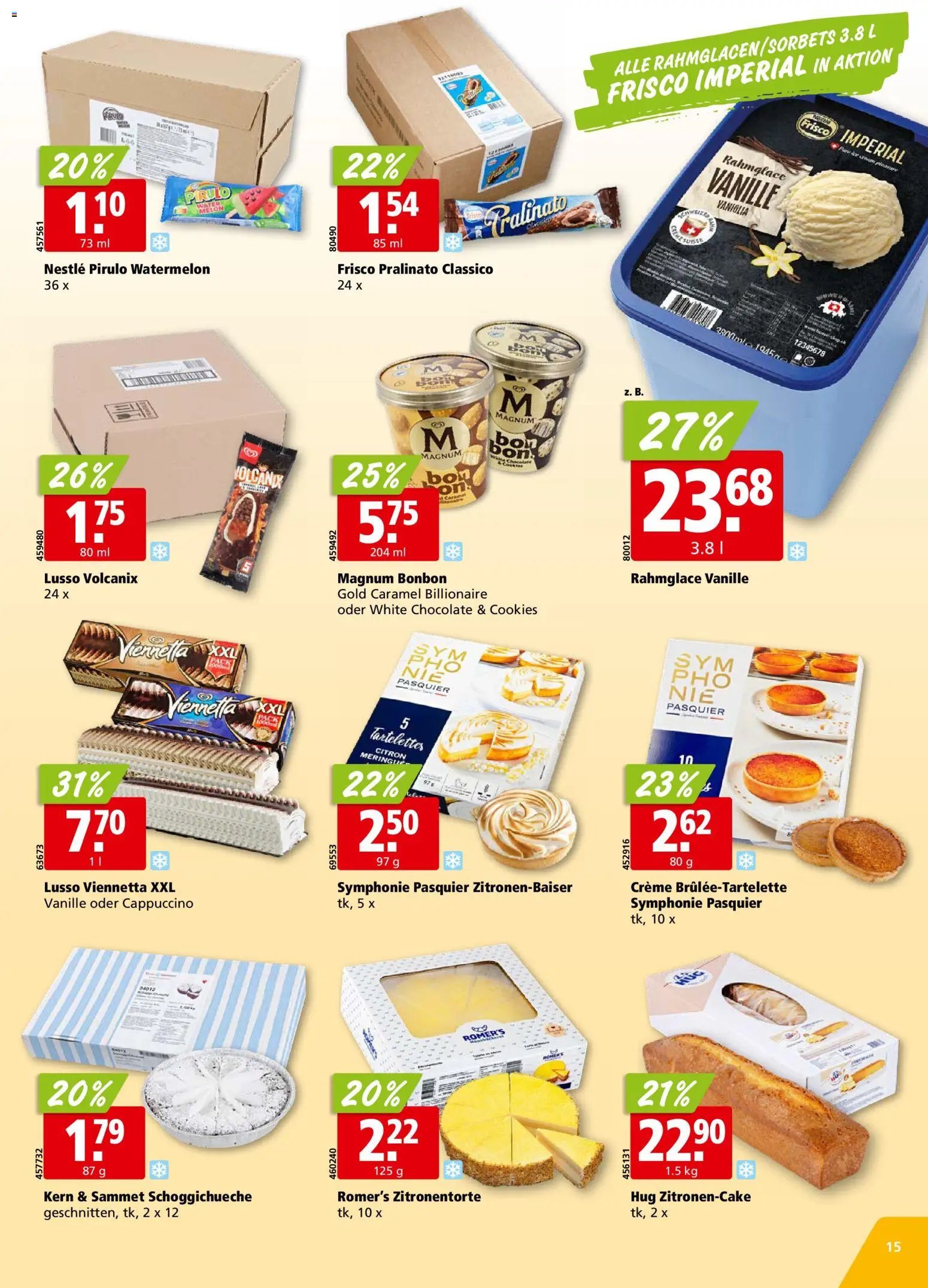 Aligro aktionen Chavannes, Matran, Genf, Sitten