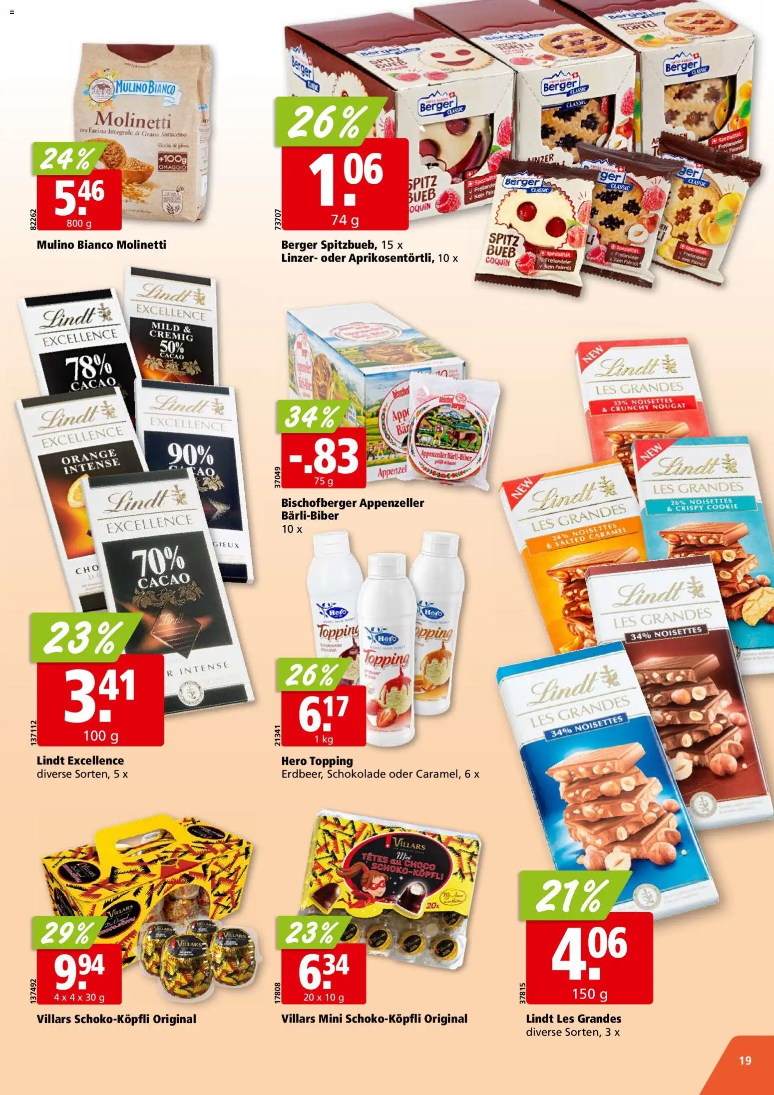 Aligro aktionen Chavannes, Matran, Genf, Sitten