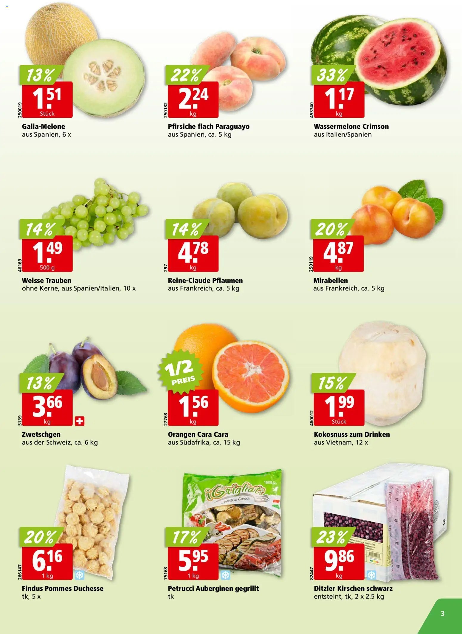 Aligro aktionen Chavannes, Matran, Genf, Sitten