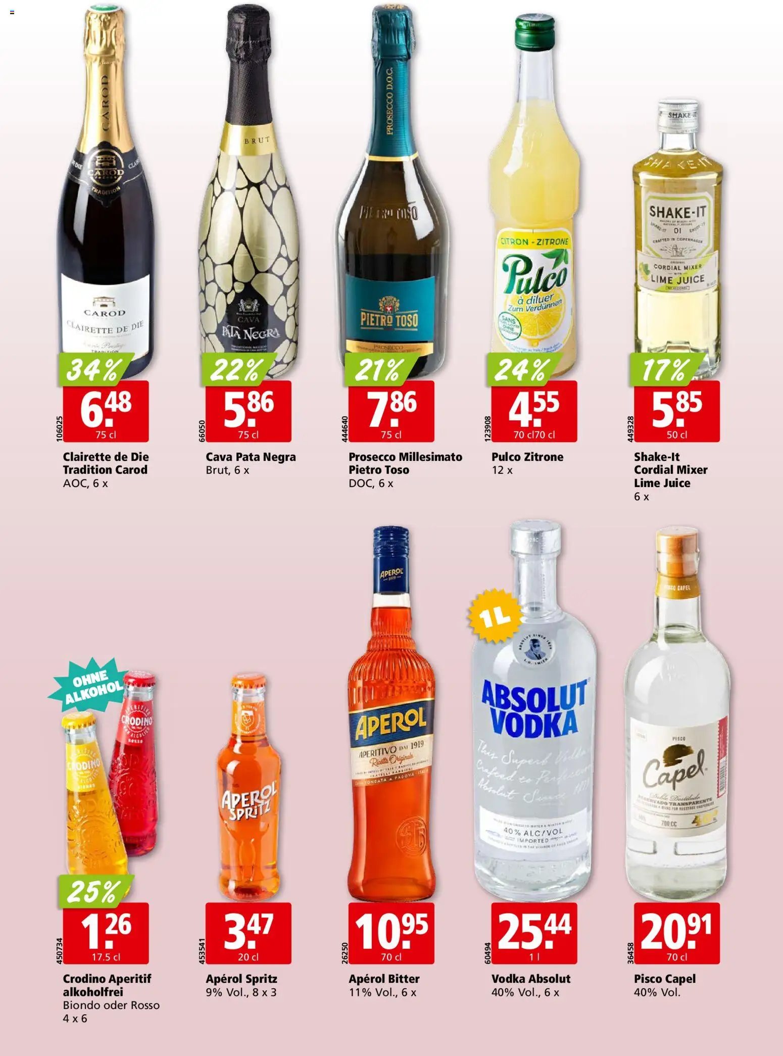 Aligro aktionen Chavannes, Matran, Genf, Sitten