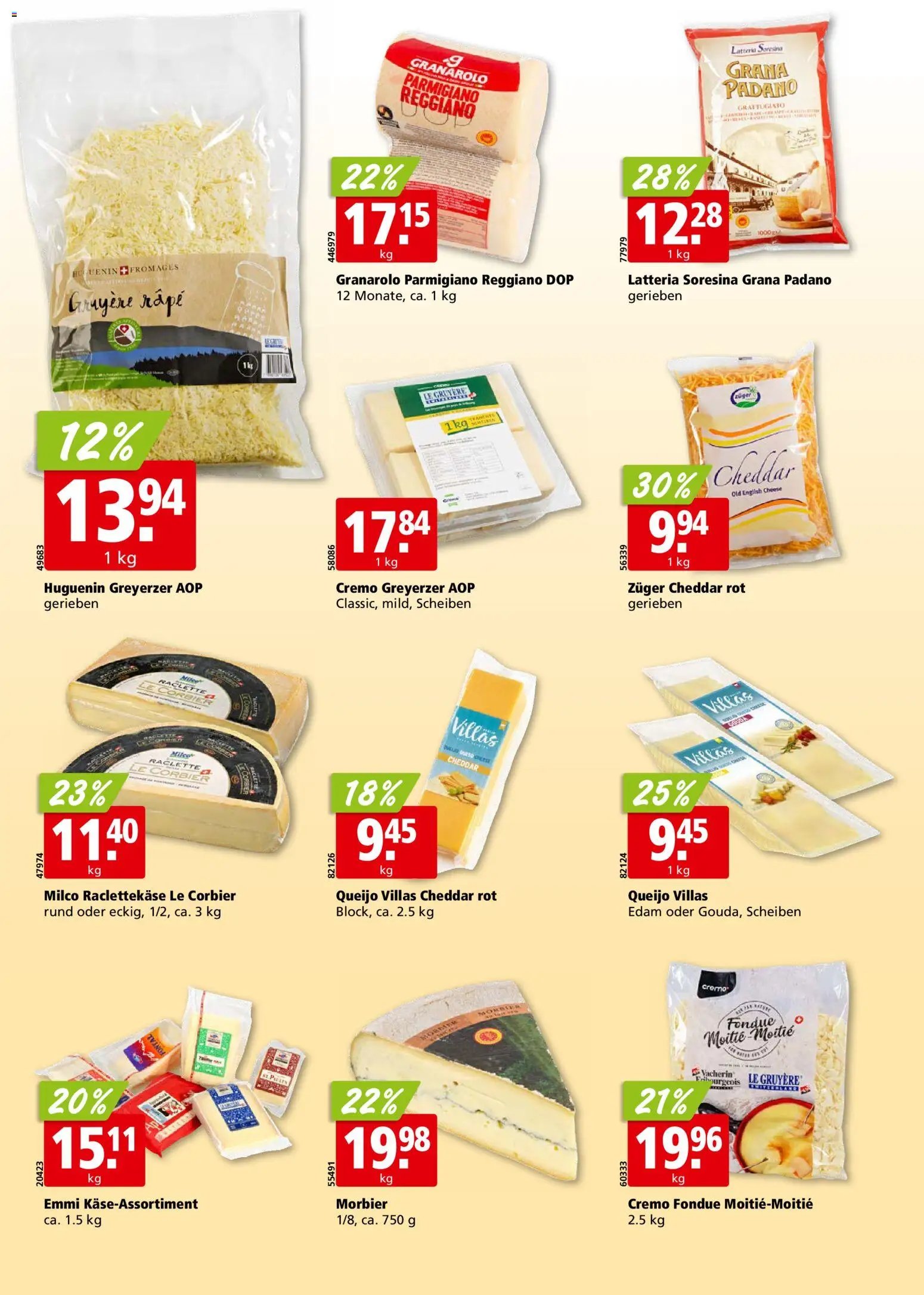 Aligro aktionen Chavannes, Matran, Genf, Sitten