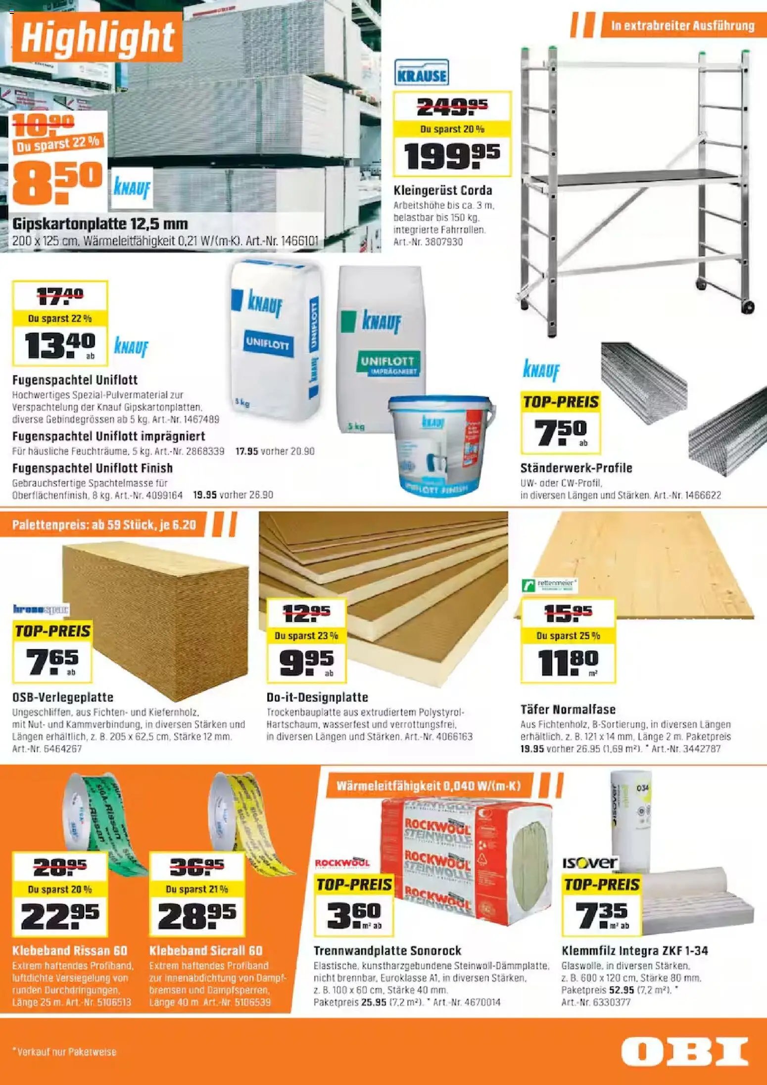 OBI aktionen (2026-03-01 - 2026-03-18)