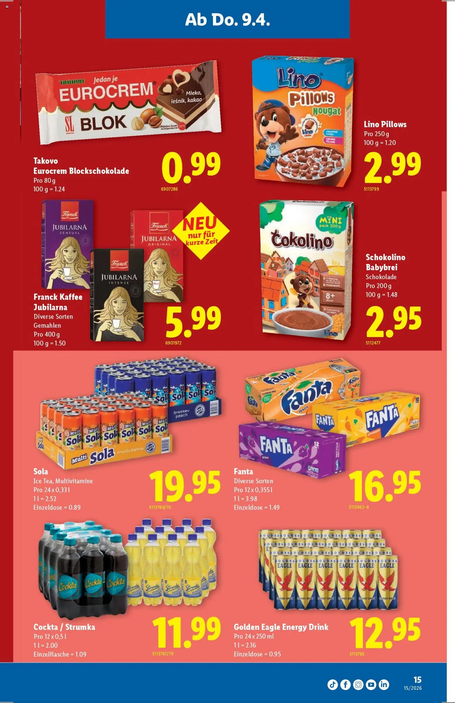 Lidl aktionen (2026-04-09 - 2026-04-15) | 15