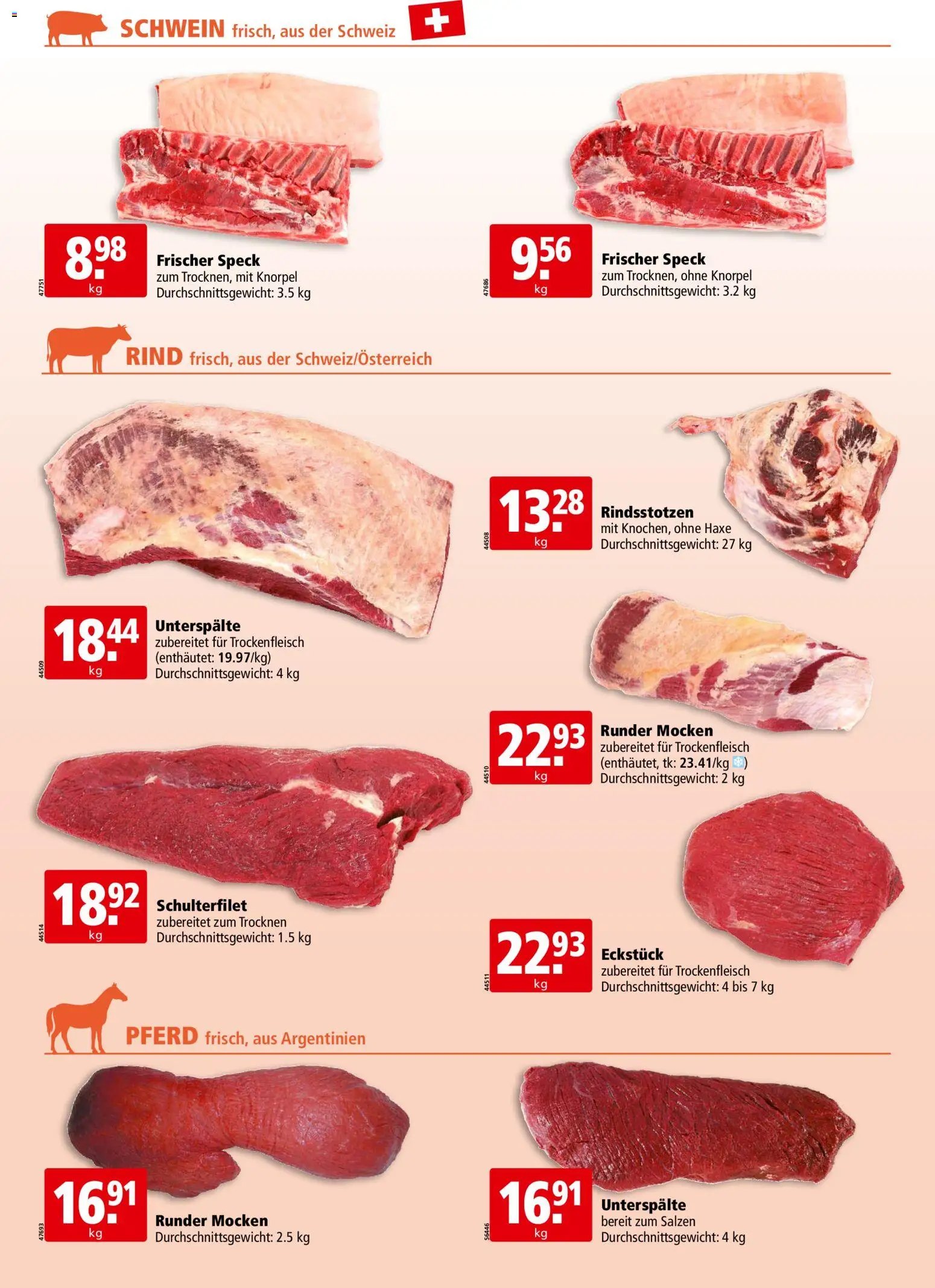 Aligro Aktionen Metzgete Chavannes, Matran, Genf, Sitten (2026-01-05 - 2026-02-07)