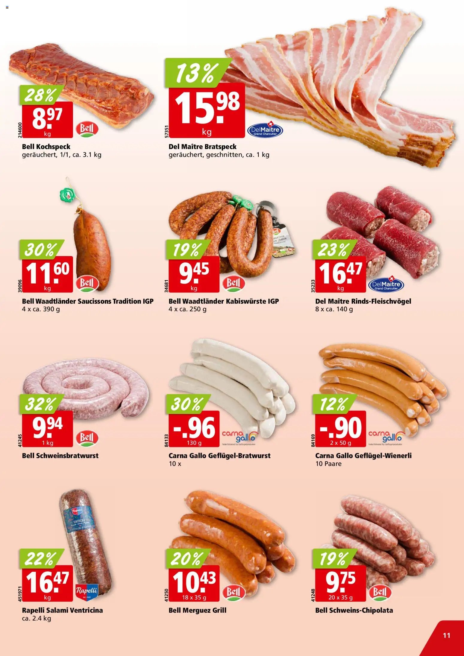 Aligro aktionen Chavannes, Matran, Genf, Sitten