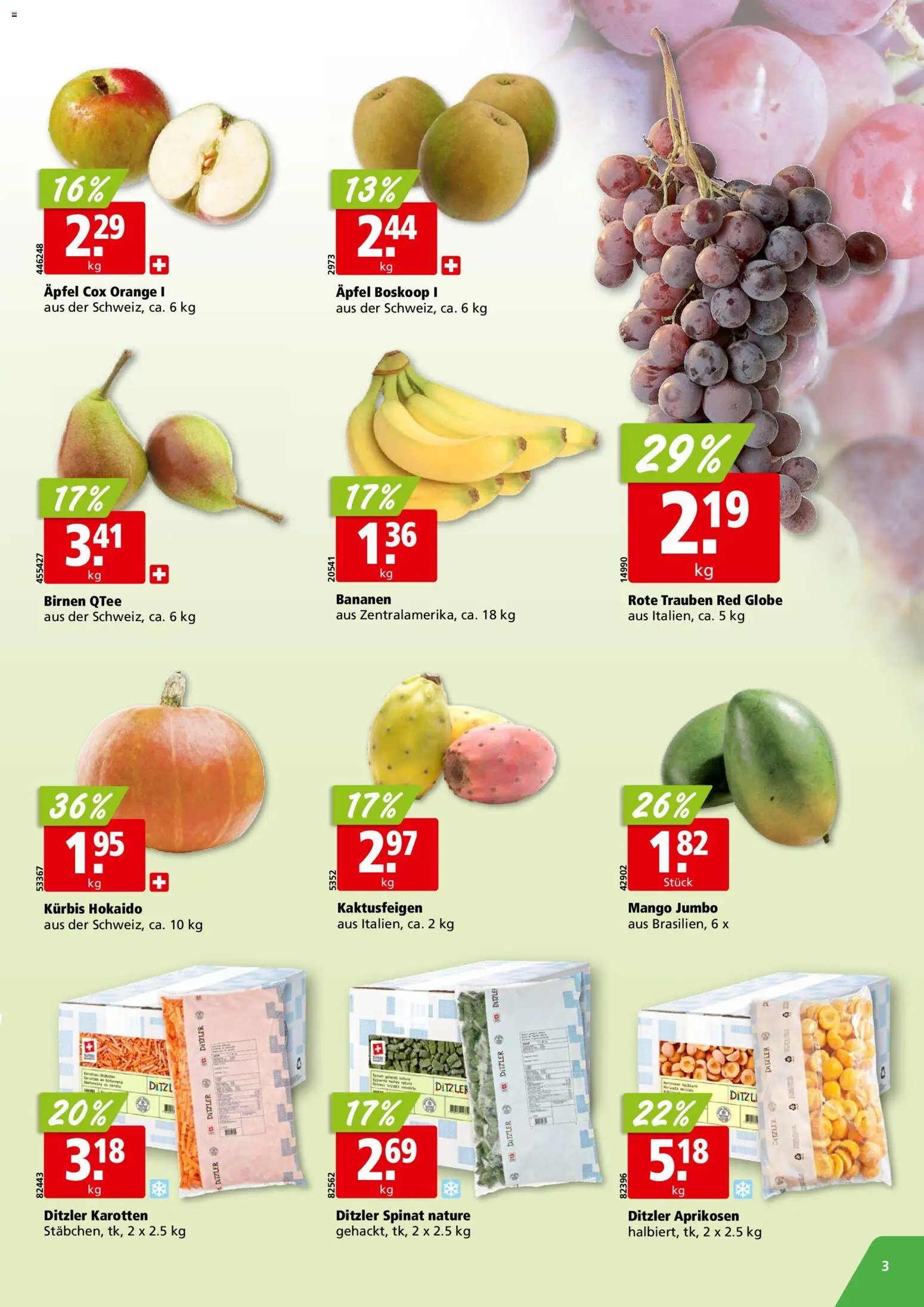 Aligro aktionen Chavannes, Matran, Genf, Sitten