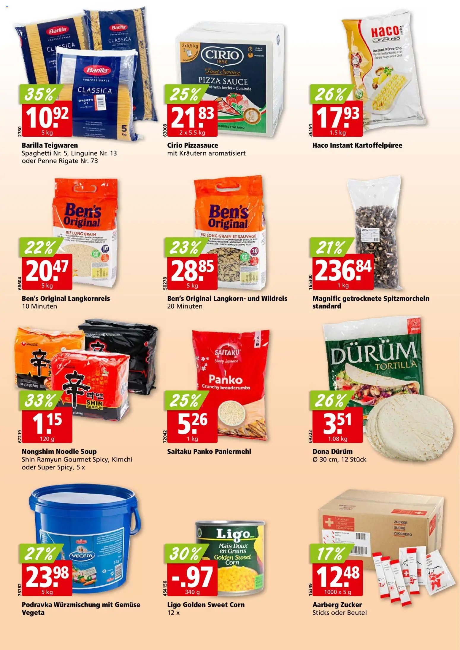 Aligro aktionen Chavannes, Matran, Genf, Sitten