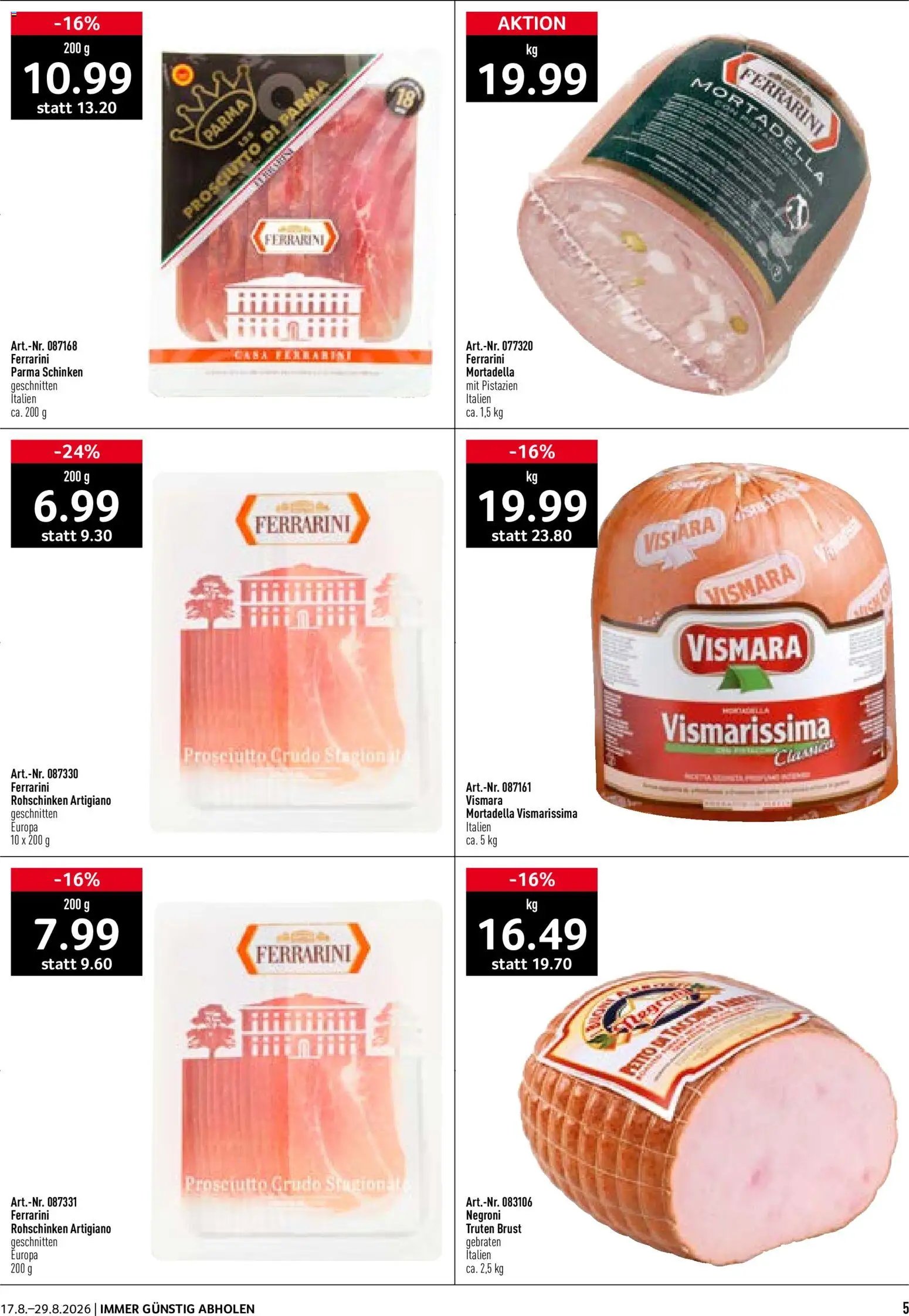 Prodega aktionen Ciao Hola Ola