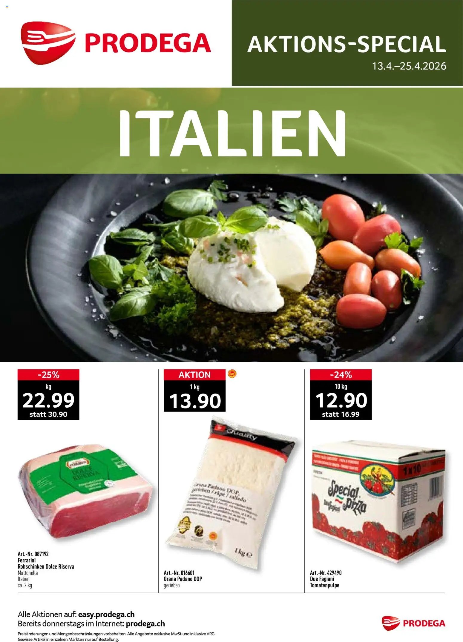 Prodega aktionen Italien (2026-04-13 - 2026-04-25)