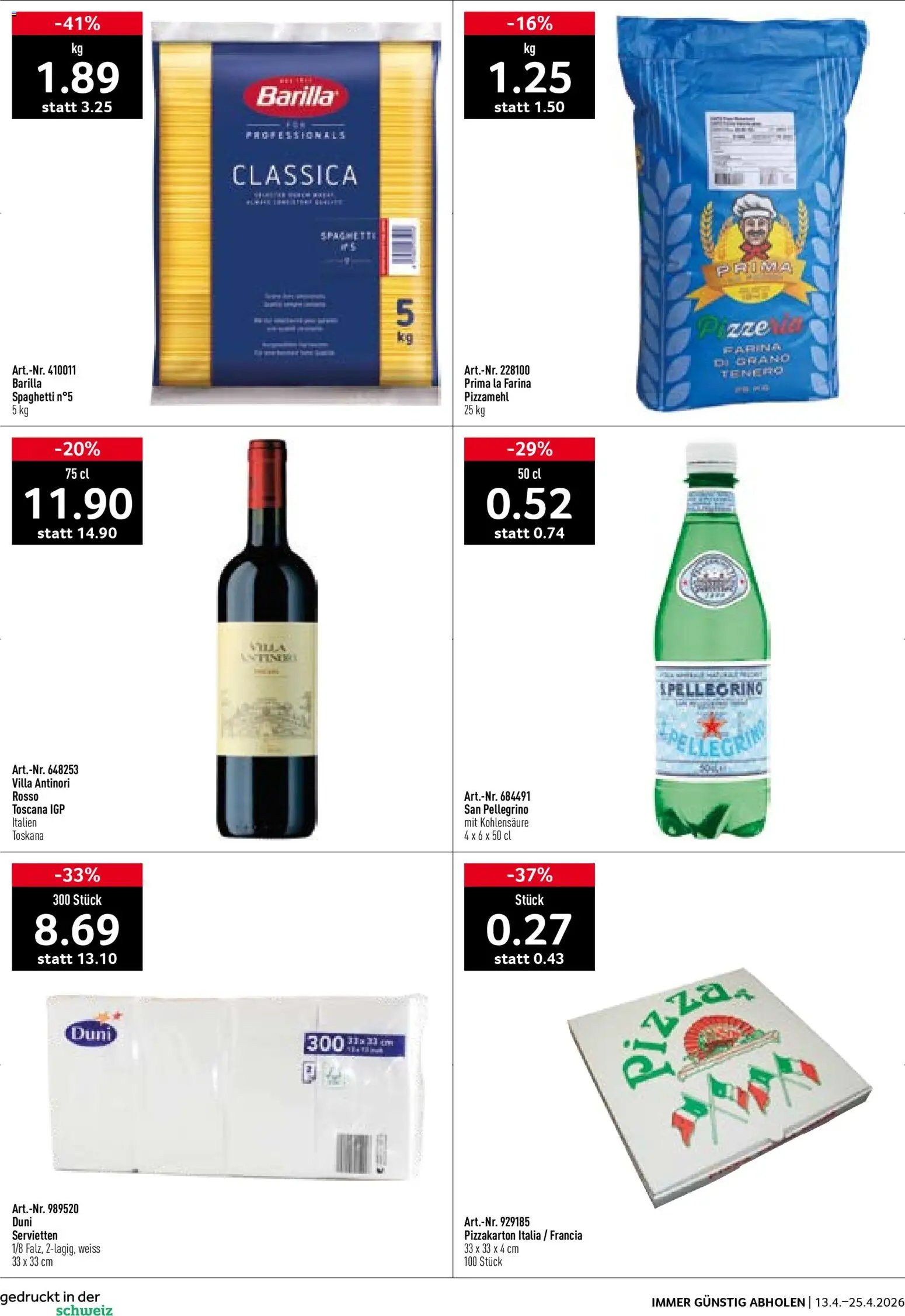 Prodega aktionen Italien (2026-04-13 - 2026-04-25)