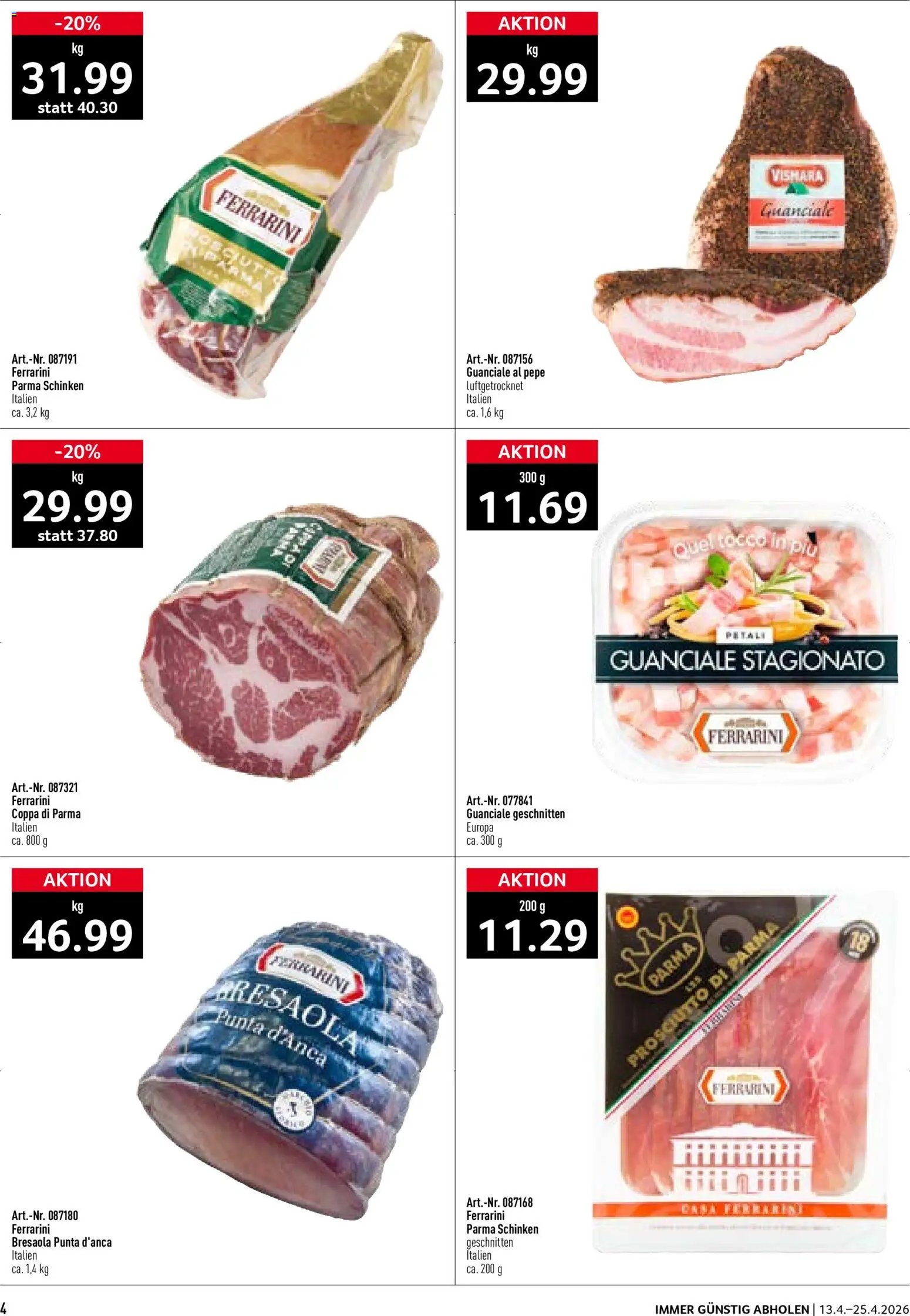 Prodega aktionen Italien (2026-04-13 - 2026-04-25)