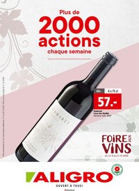 Aligro aktionen Foire aux vins Genf