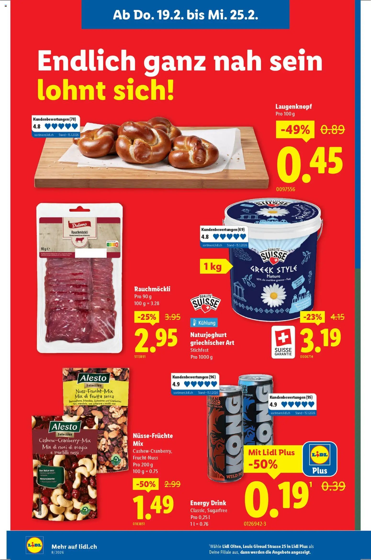 Lidl Aktionen Neueröffnung Olten (2026-02-19 - 2026-02-25)