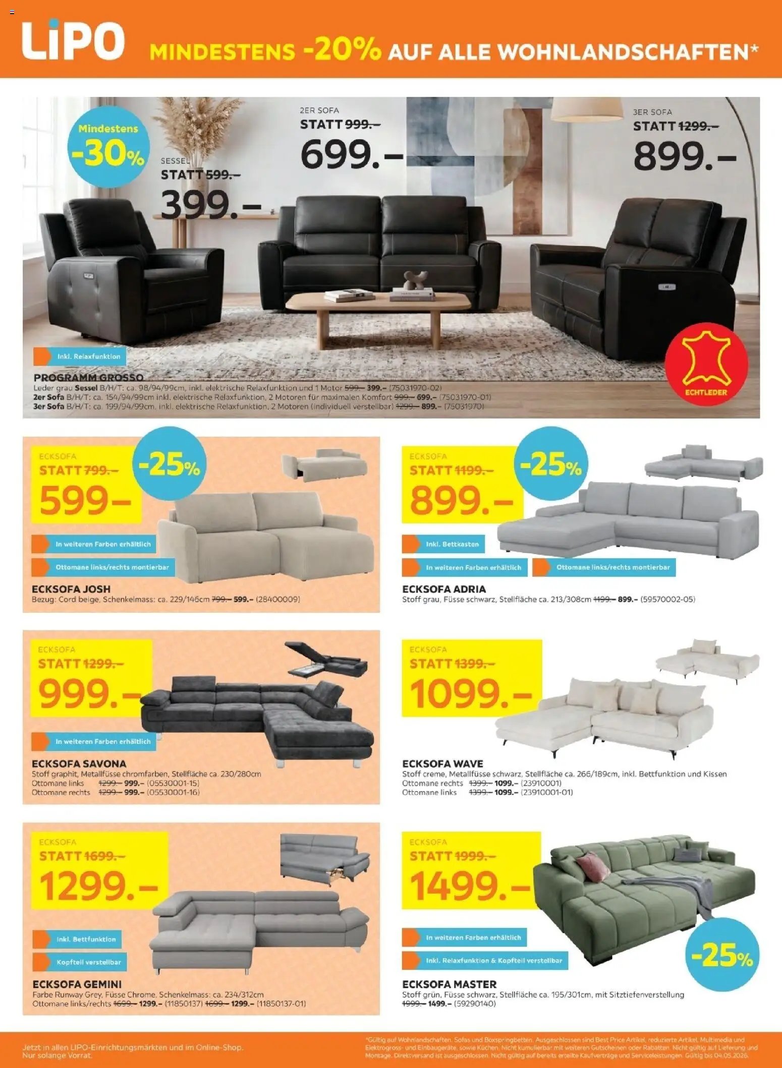 Lipo aktionen (2026-04-21 - 2026-05-04)