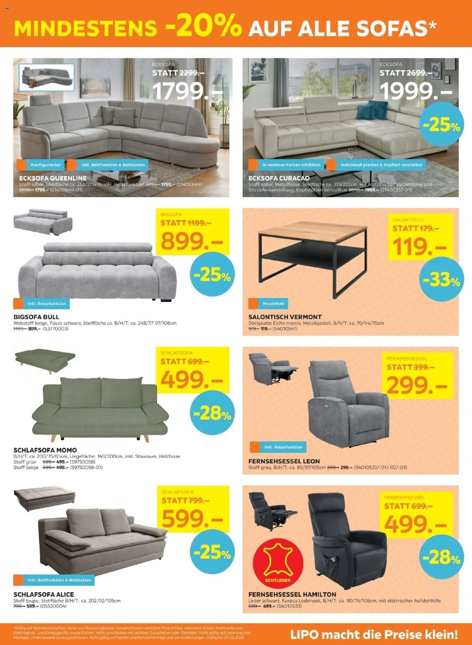 Lipo aktionen (2026-04-21 - 2026-05-04)