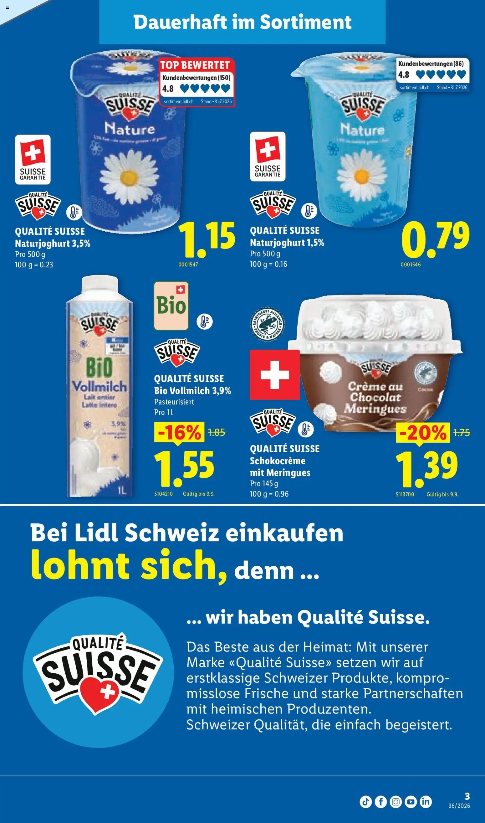 Lidl aktionen Qualité Suisse