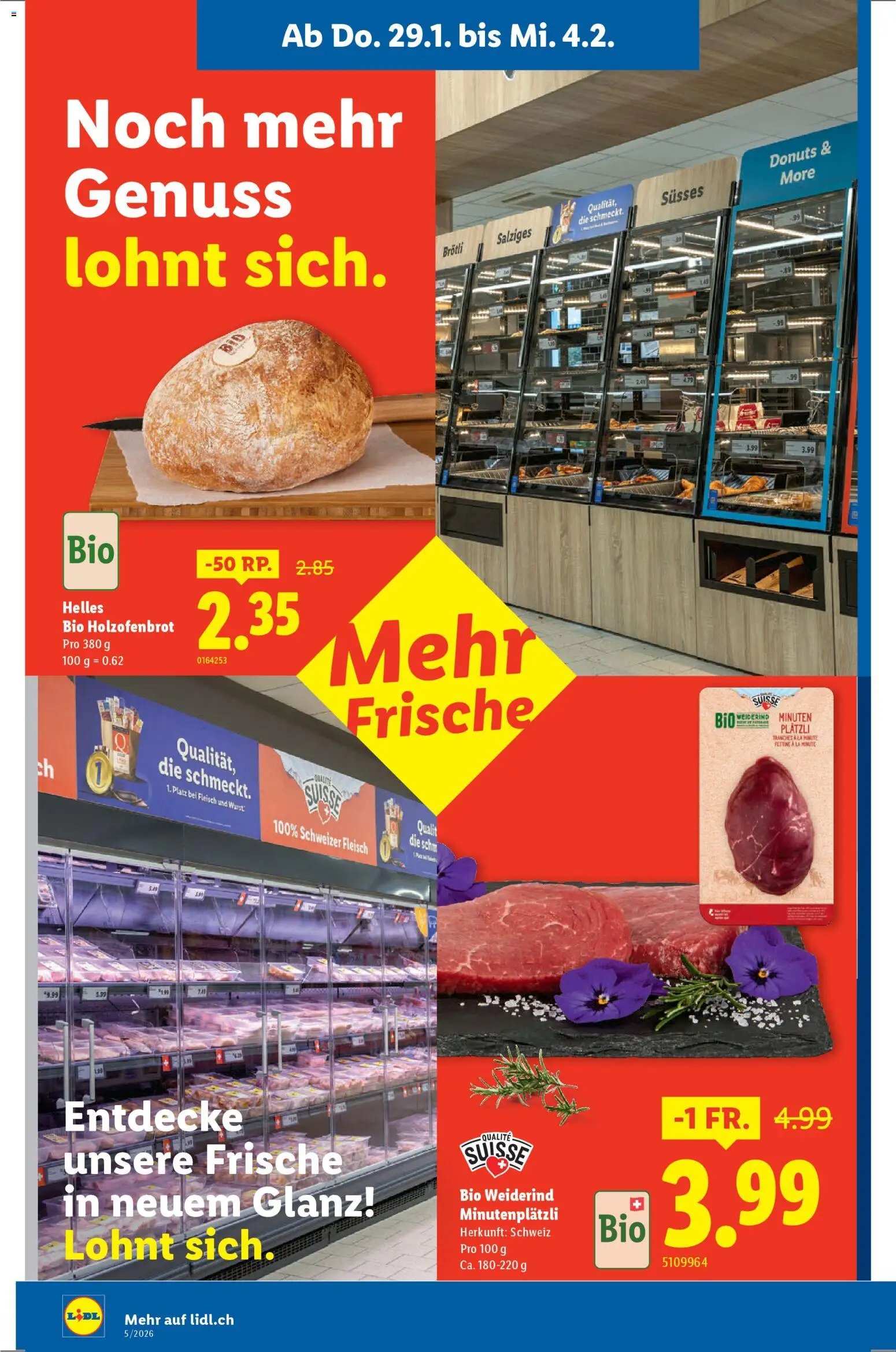 Lidl Aktionen Wiedereröffnung Spiez (2026-01-29 - 2026-02-04)