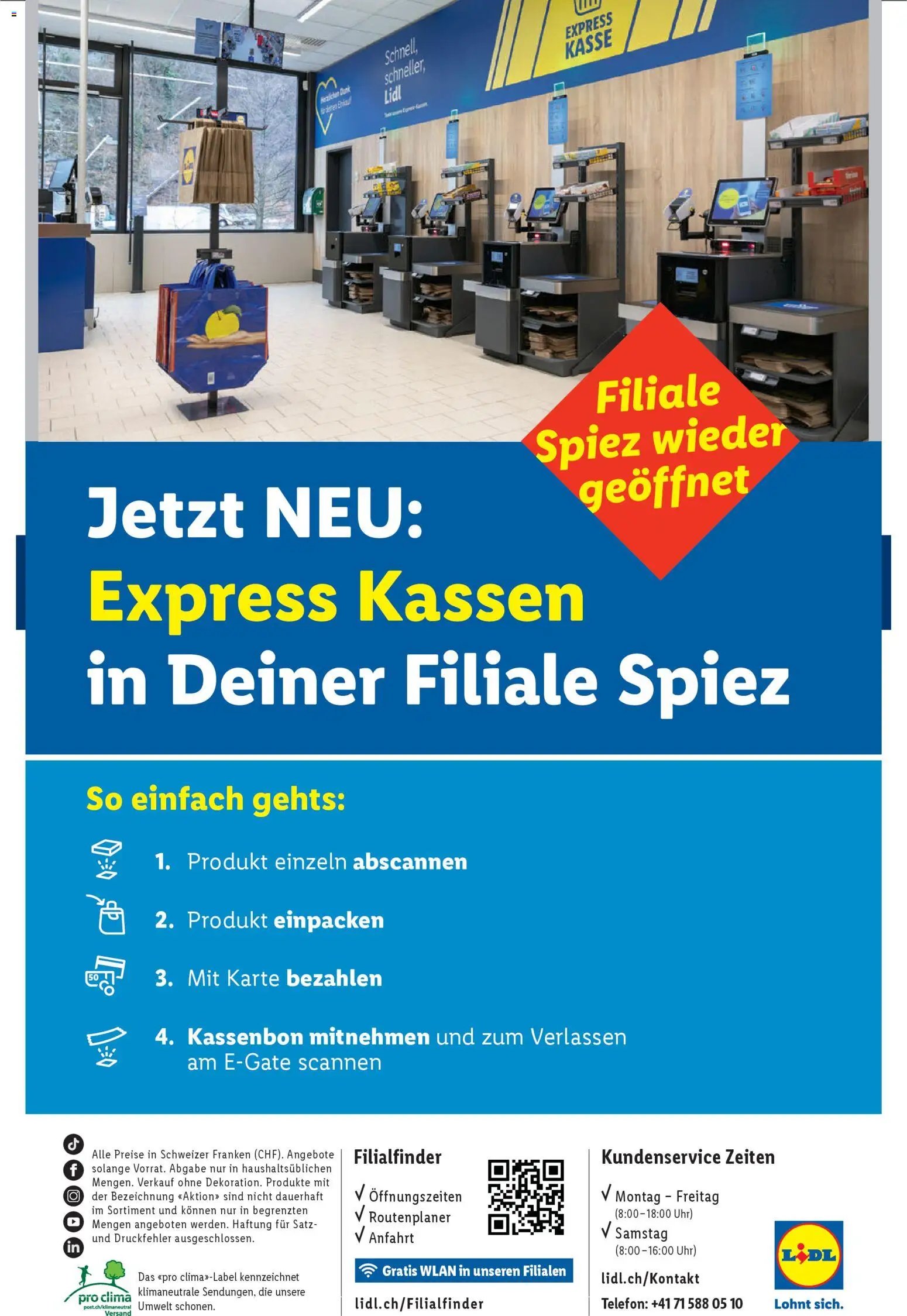 Lidl Aktionen Wiedereröffnung Spiez (2026-01-29 - 2026-02-04)