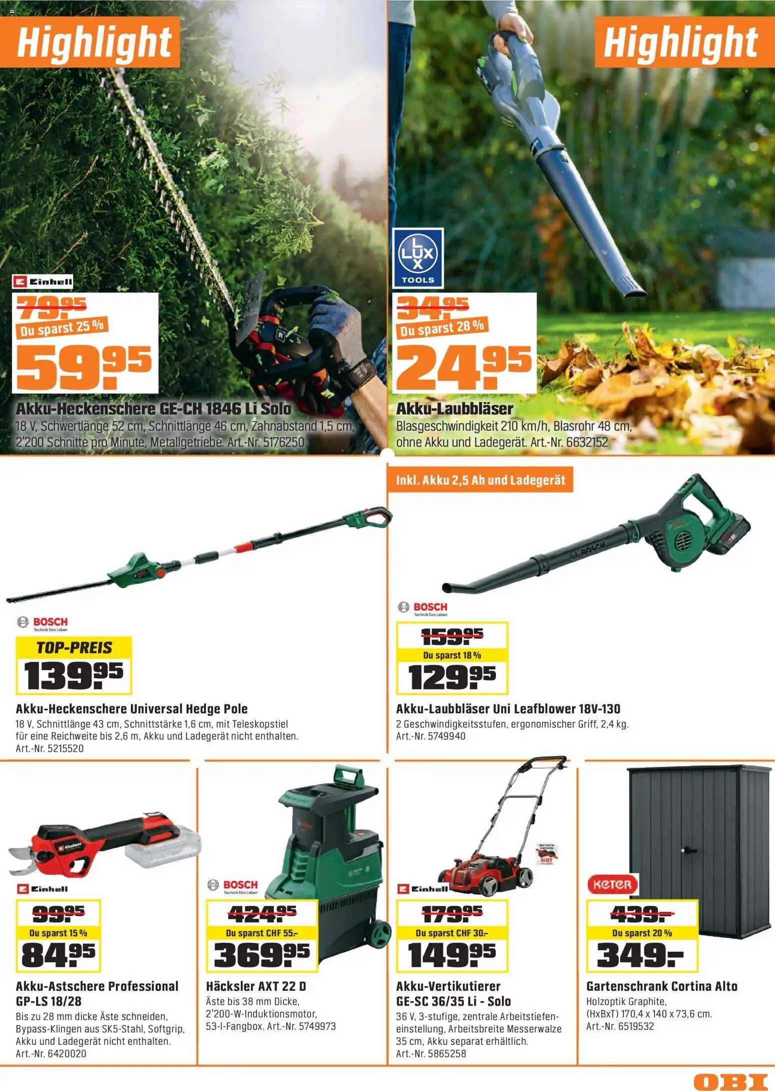 OBI - UNSERE SUPERDEALS!
