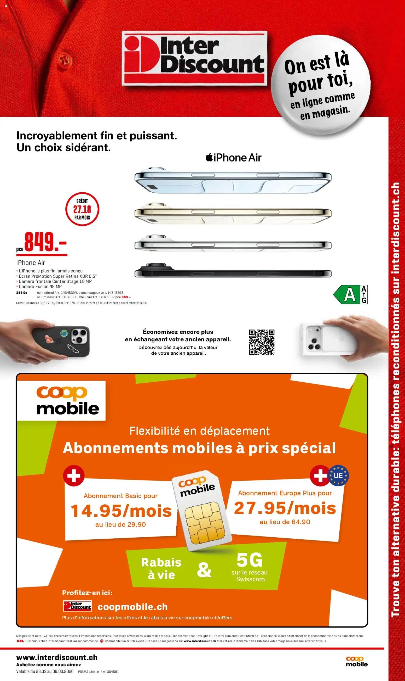 Interdiscount Aktionen Mobile FR (2026-02-23 - 2026-03-08) | 1