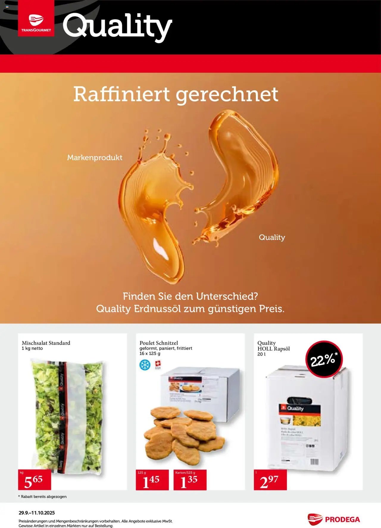 Prodega Aktionen Transgourmet Quality (2025-09-29 - 2025-10-11)