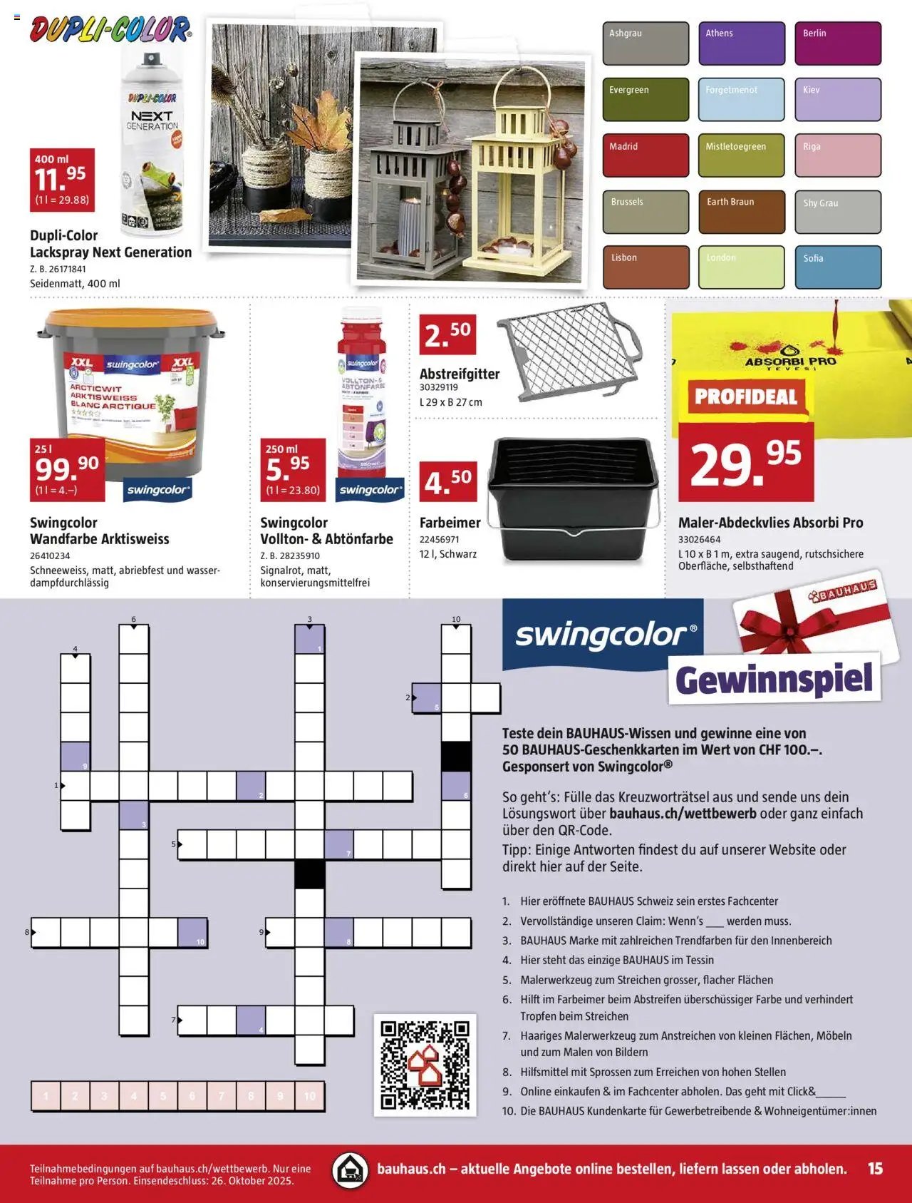 Bauhaus Aktionen (2025-09-29 - 2025-10-26)
