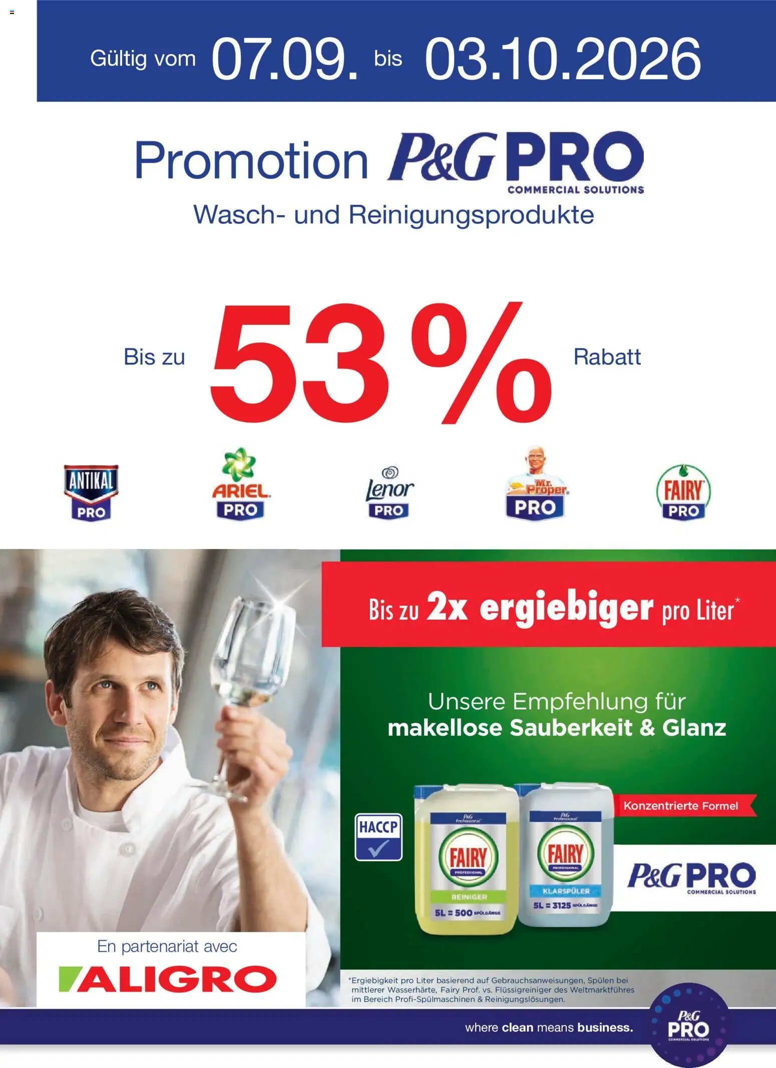 Aligro aktionen P&G