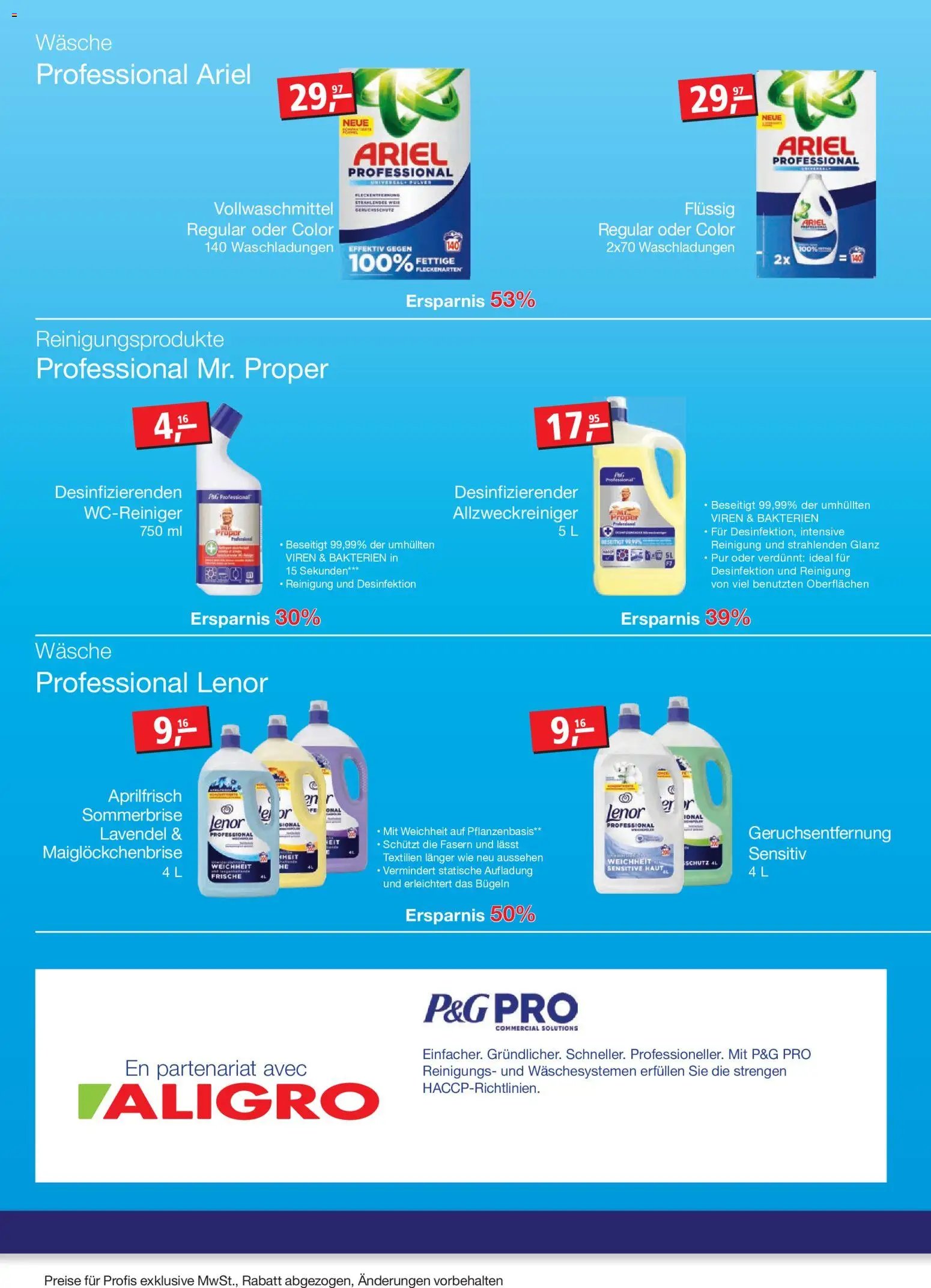 Aligro aktionen P&G