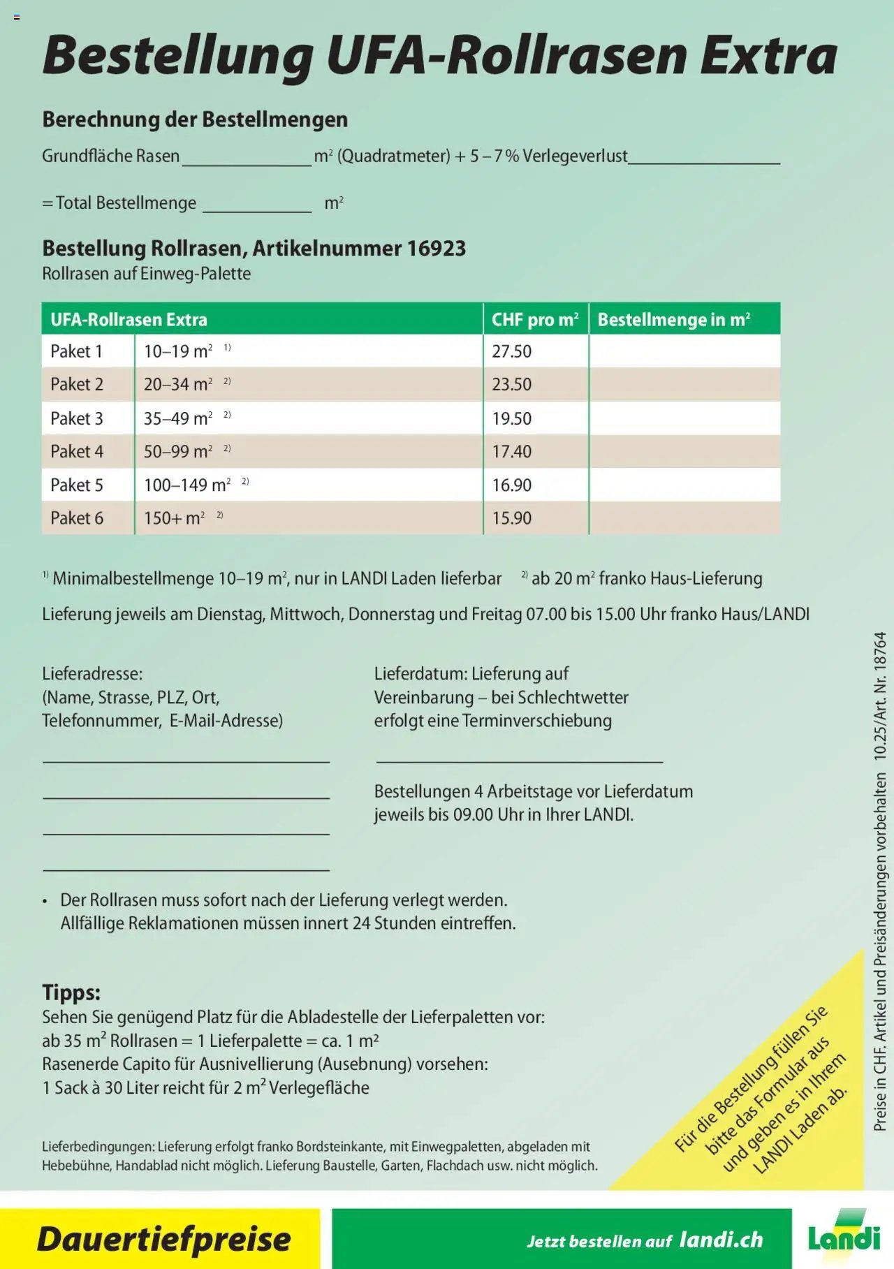 Landi Aktionen Rollrasen (2025-02-04 - 2025-12-31) | 8