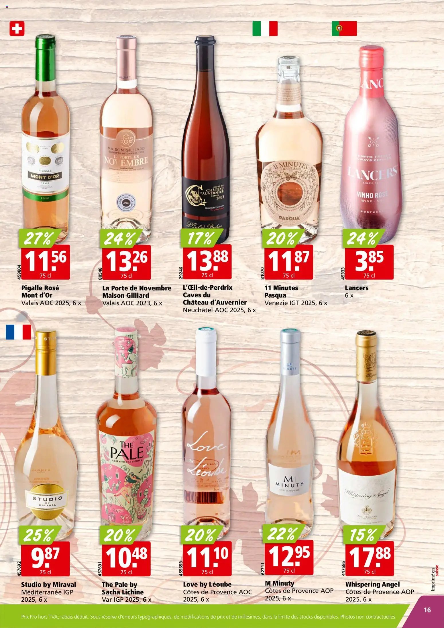 Aligro aktionen Vins Matran