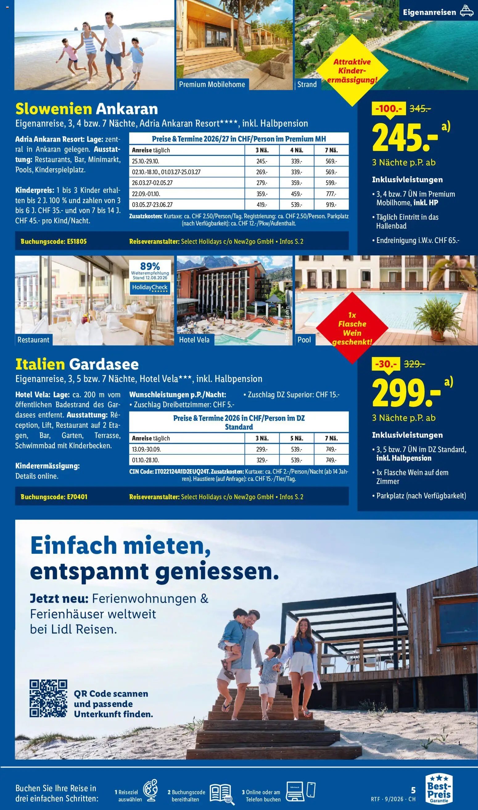 Lidl aktionen September/Oktober Reise-Highlights