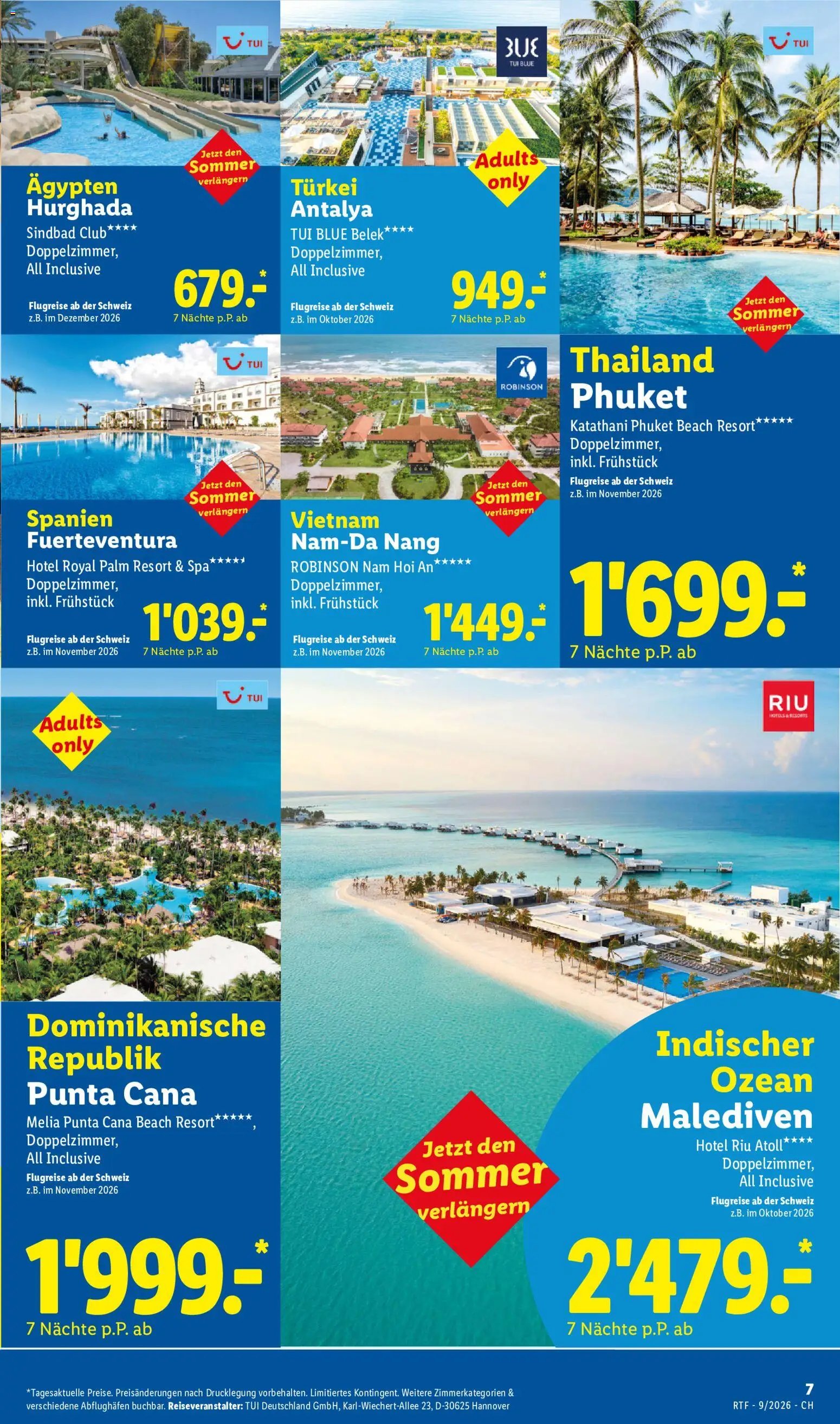 Lidl aktionen September/Oktober Reise-Highlights