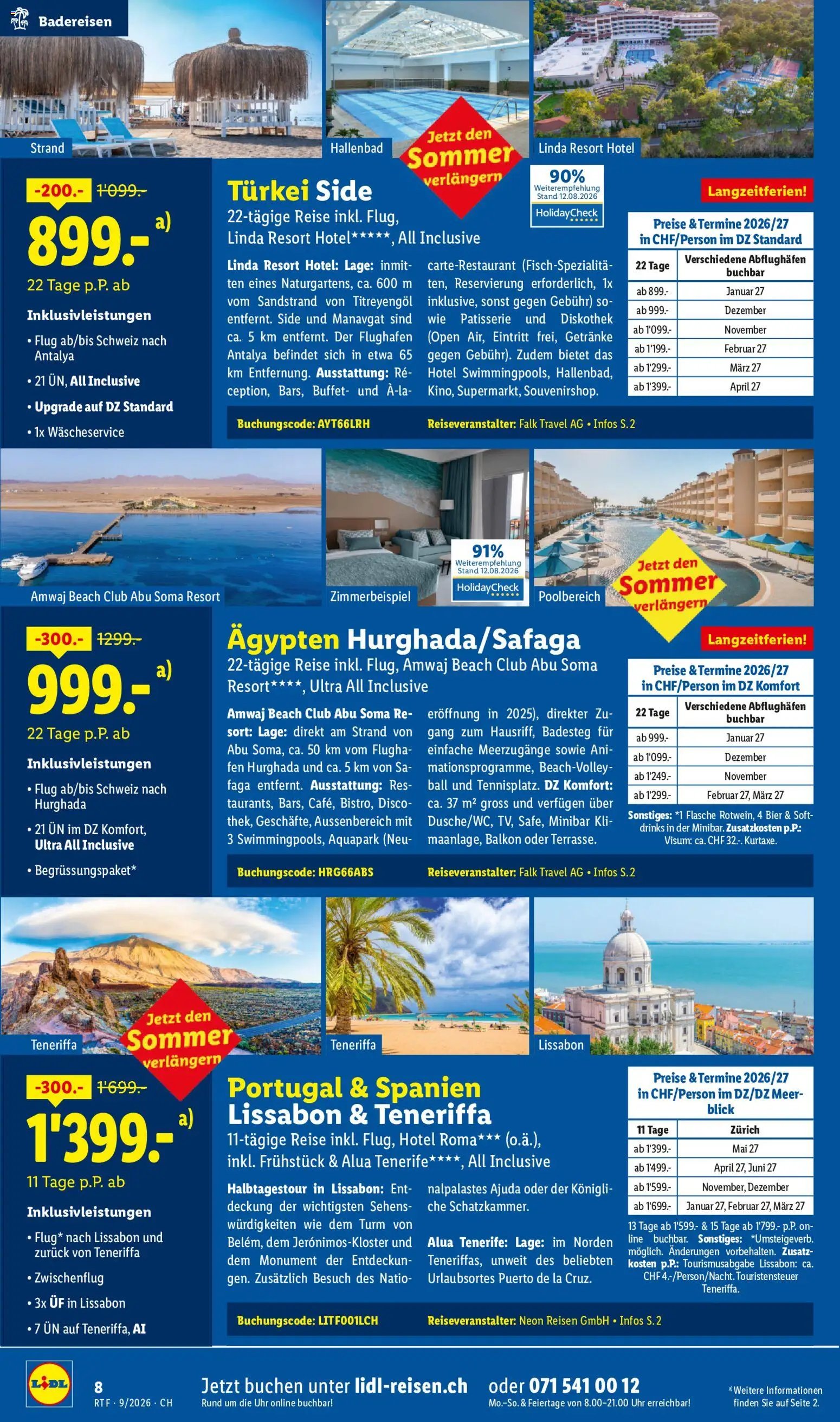 Lidl aktionen September/Oktober Reise-Highlights