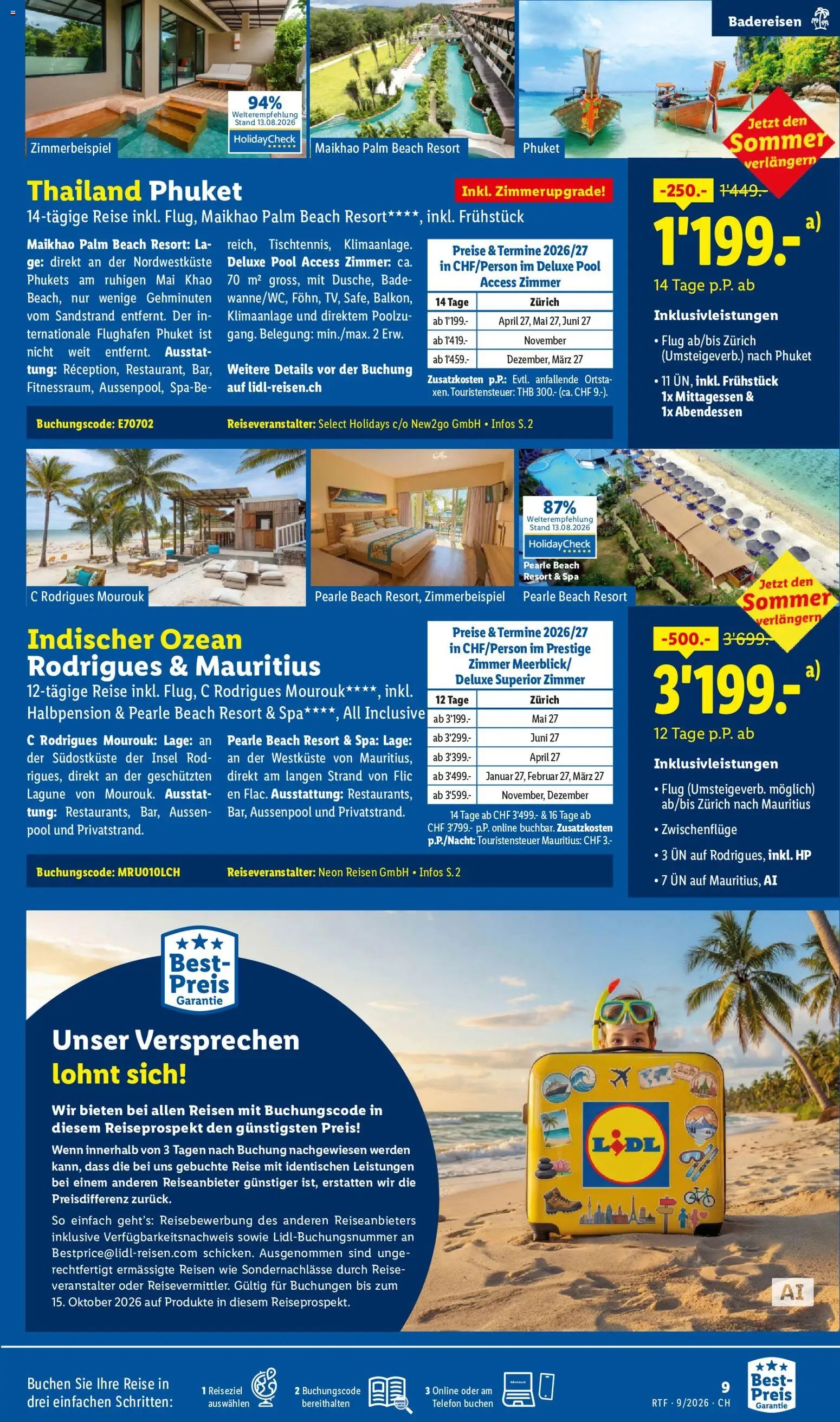 Lidl aktionen September/Oktober Reise-Highlights