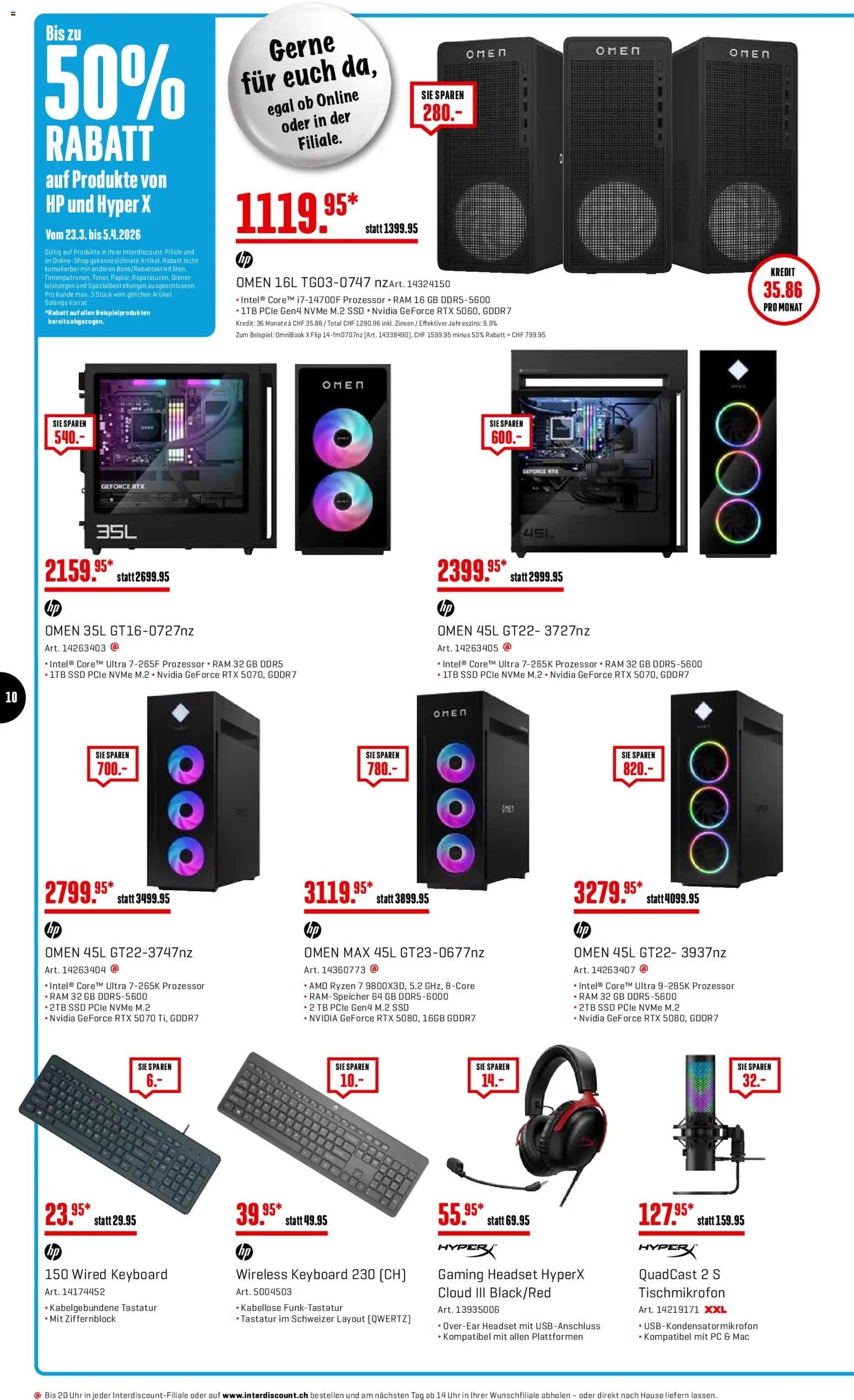 Interdiscount aktionen (2026-03-23 - 2026-04-05) | 10