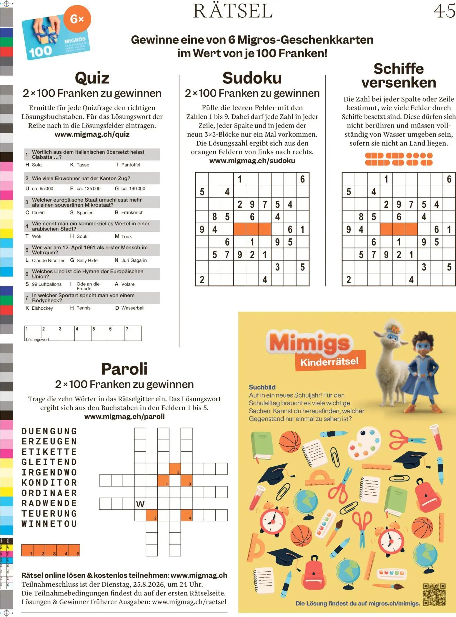 Migros aktionen Magazin